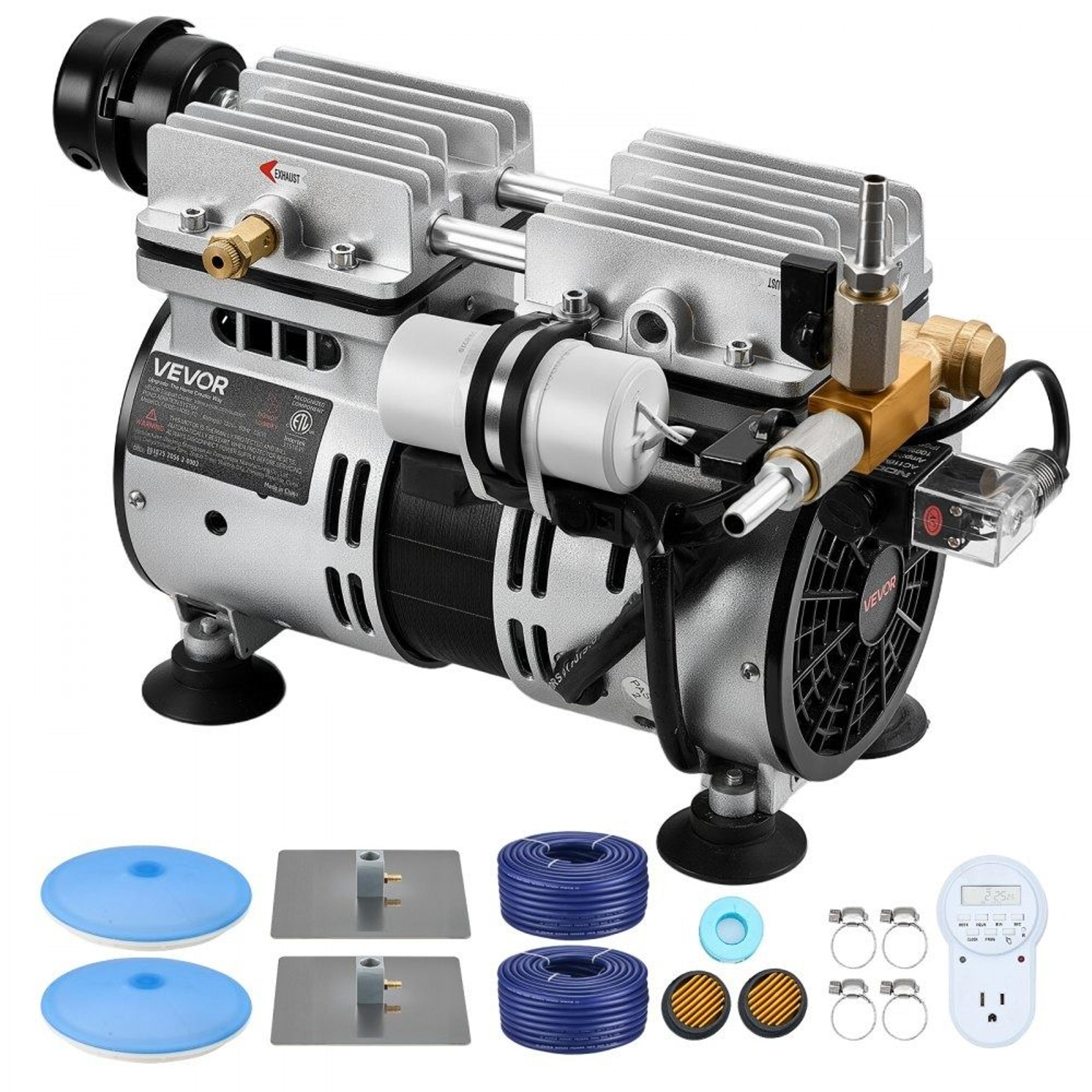 pond aerator system 5.2 cfm deep water oxygen circulation pump for 3 acre ponds