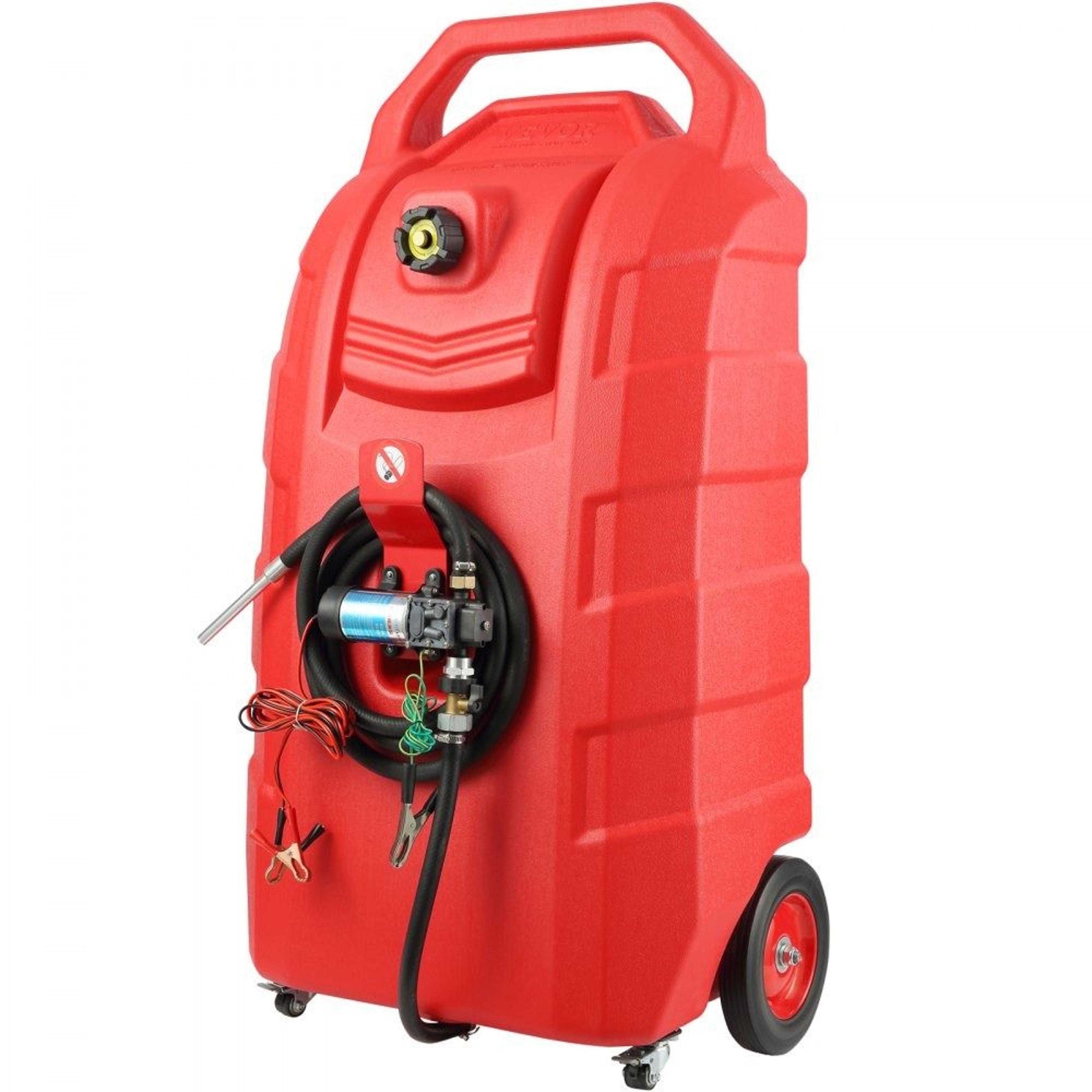 32 gallon portable fuel caddy with 12v diesel transfer pump