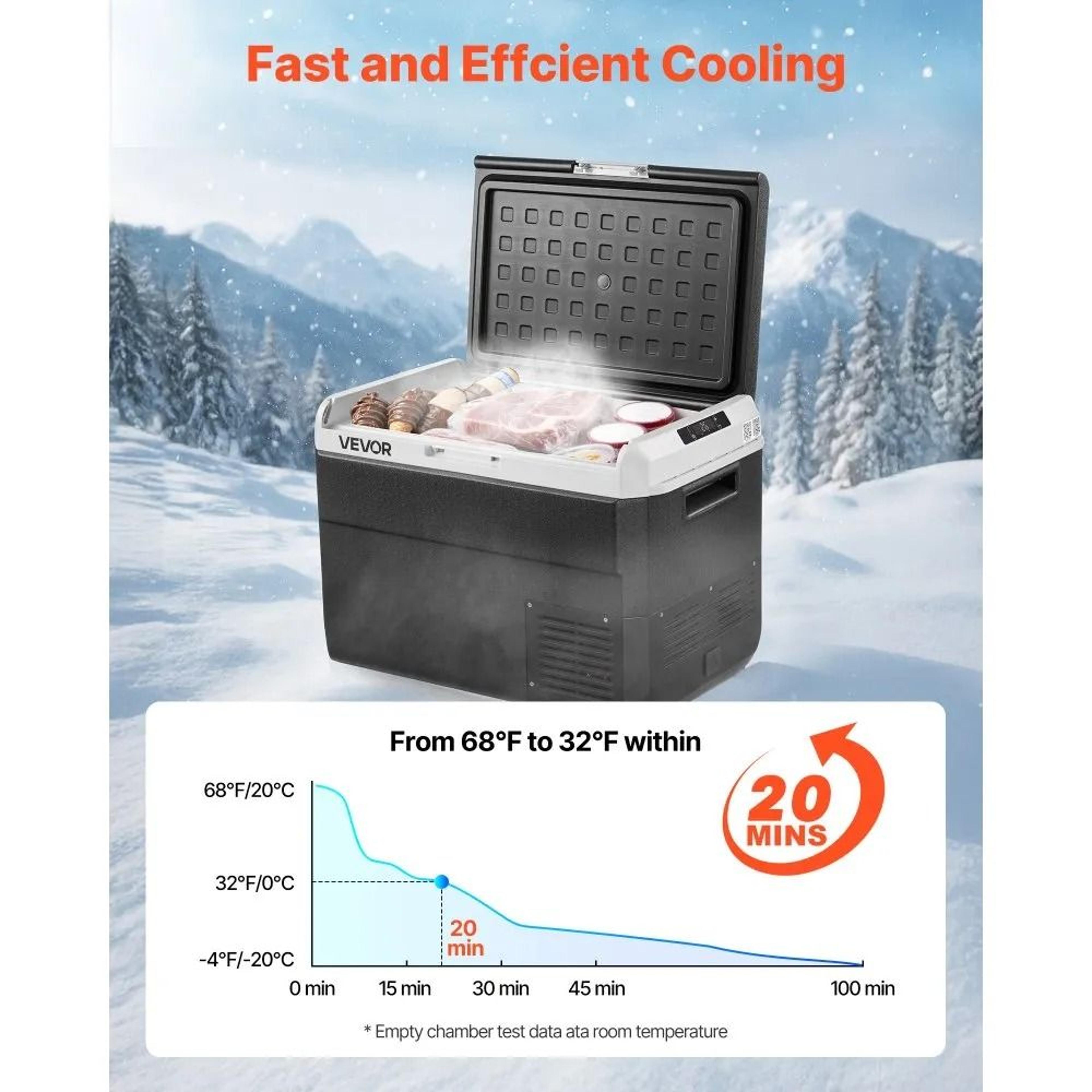 528QT 12V Car Refrigerator Portable Freezer For Camping Travel RV 5