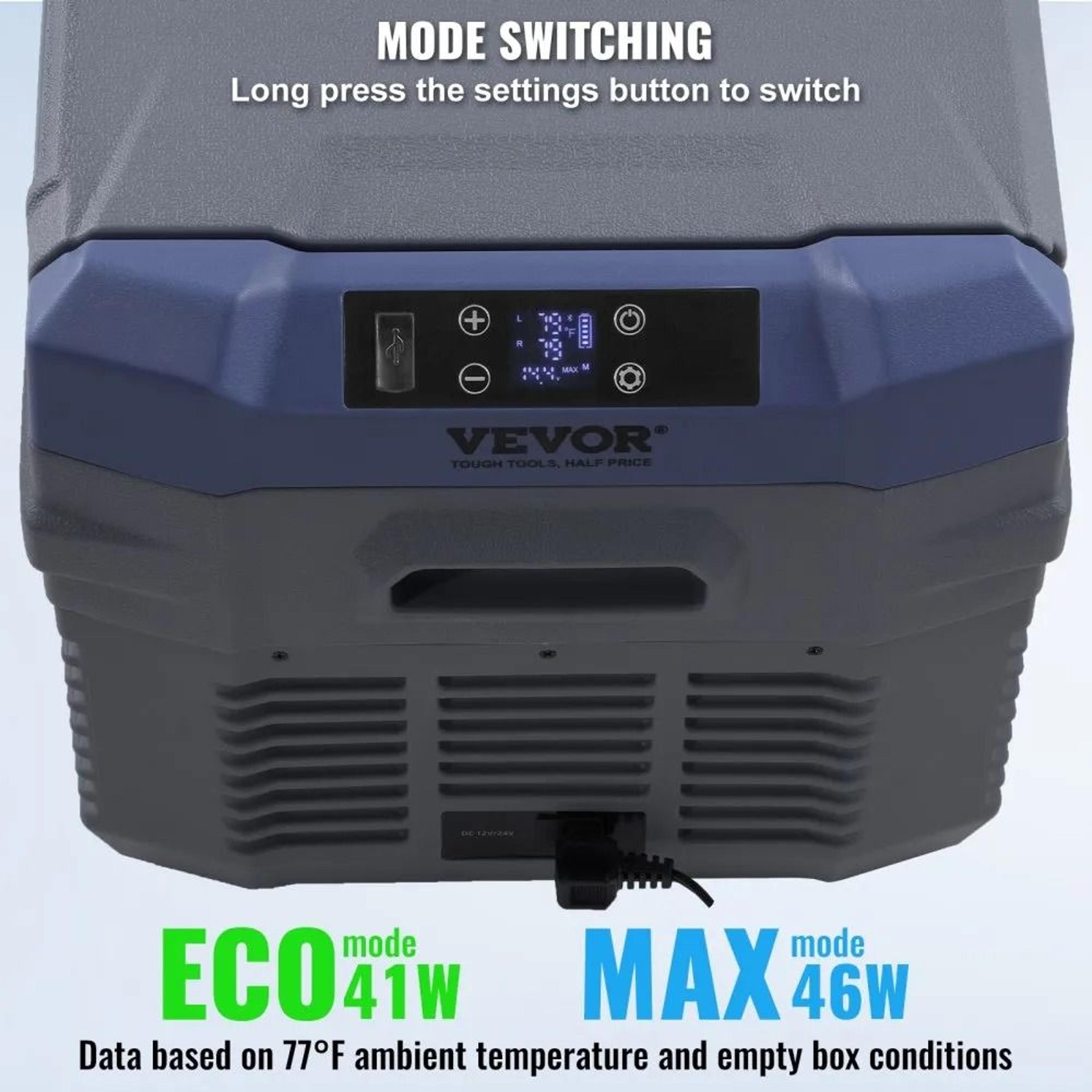 25L Portable Car Refrigerator Freezer Dual Zone Compressor Cooler 4