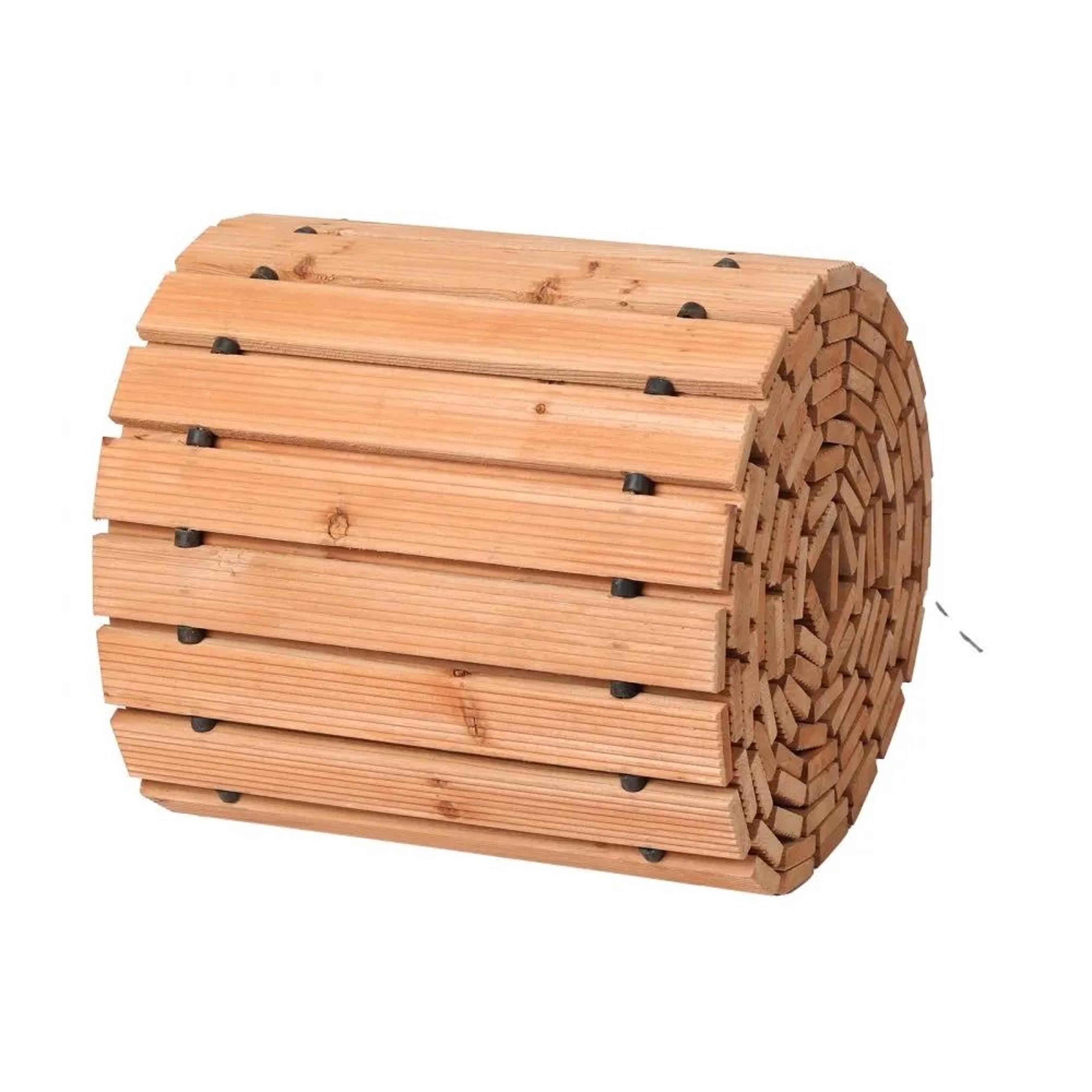 24 ft roll out wooden garden pathway non slip cedar outdoor walkway