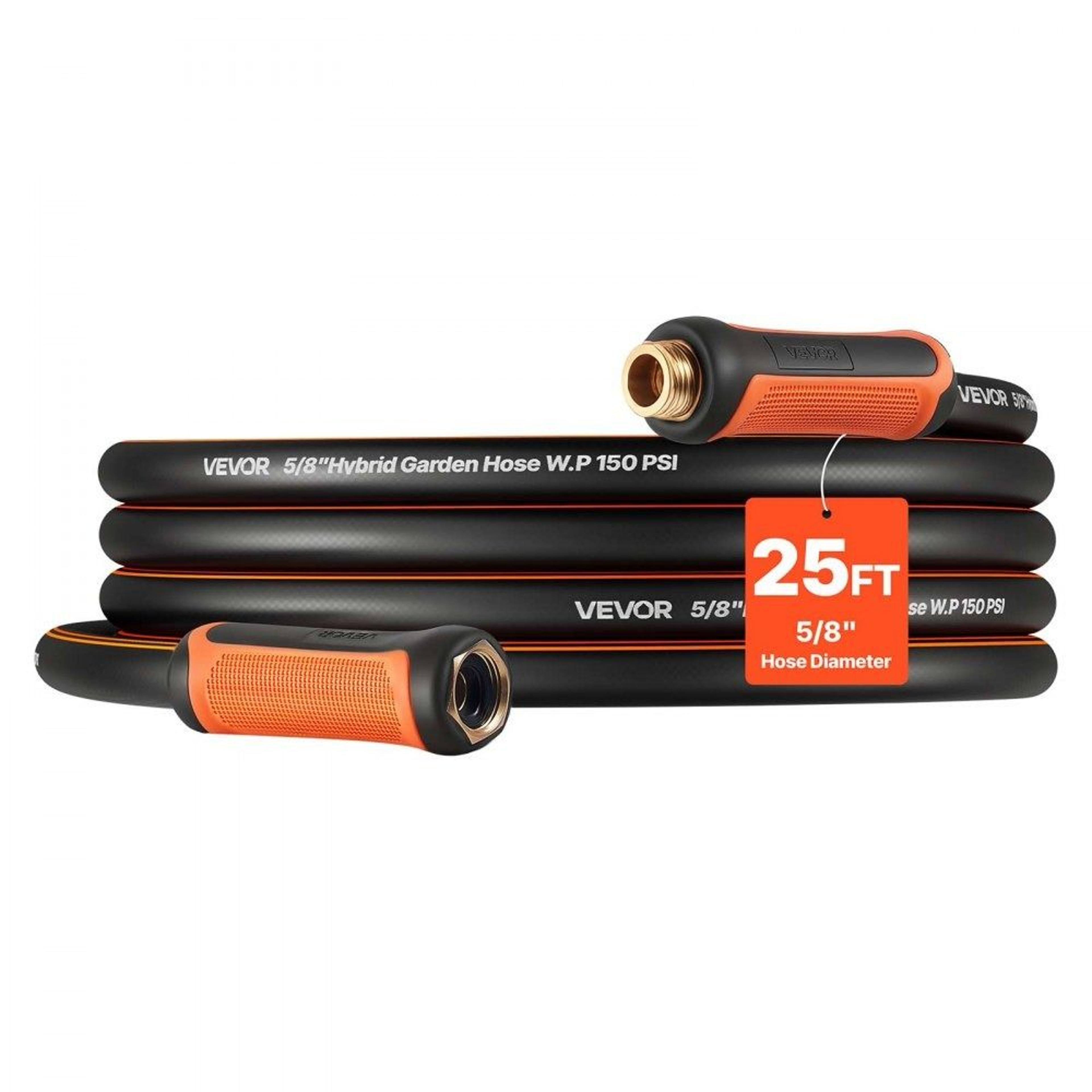 25 ft heavy duty garden hose 5/8 inch flexible non kink water hose