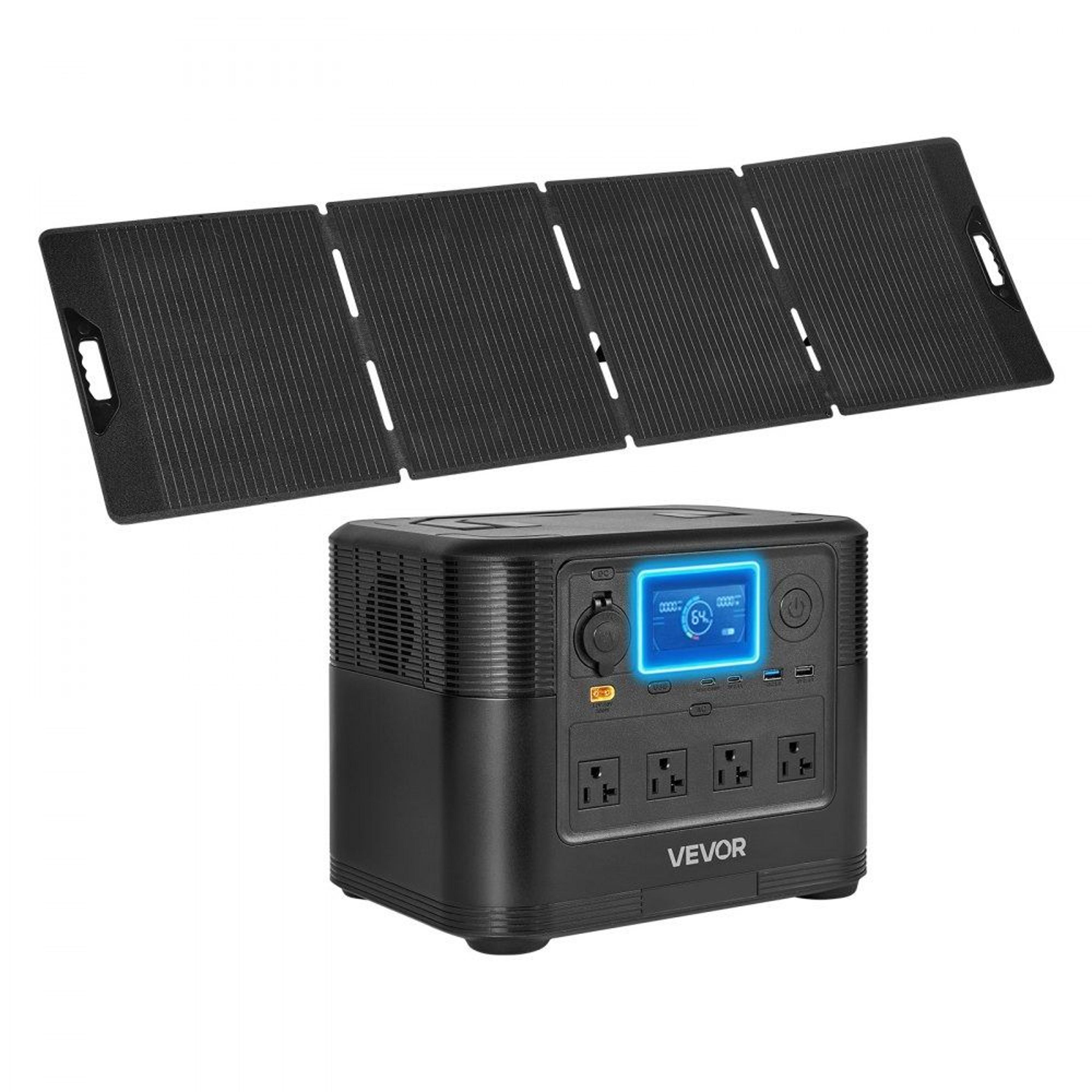 1800w portable power station 1008wh solar generator with 200w solar panel
