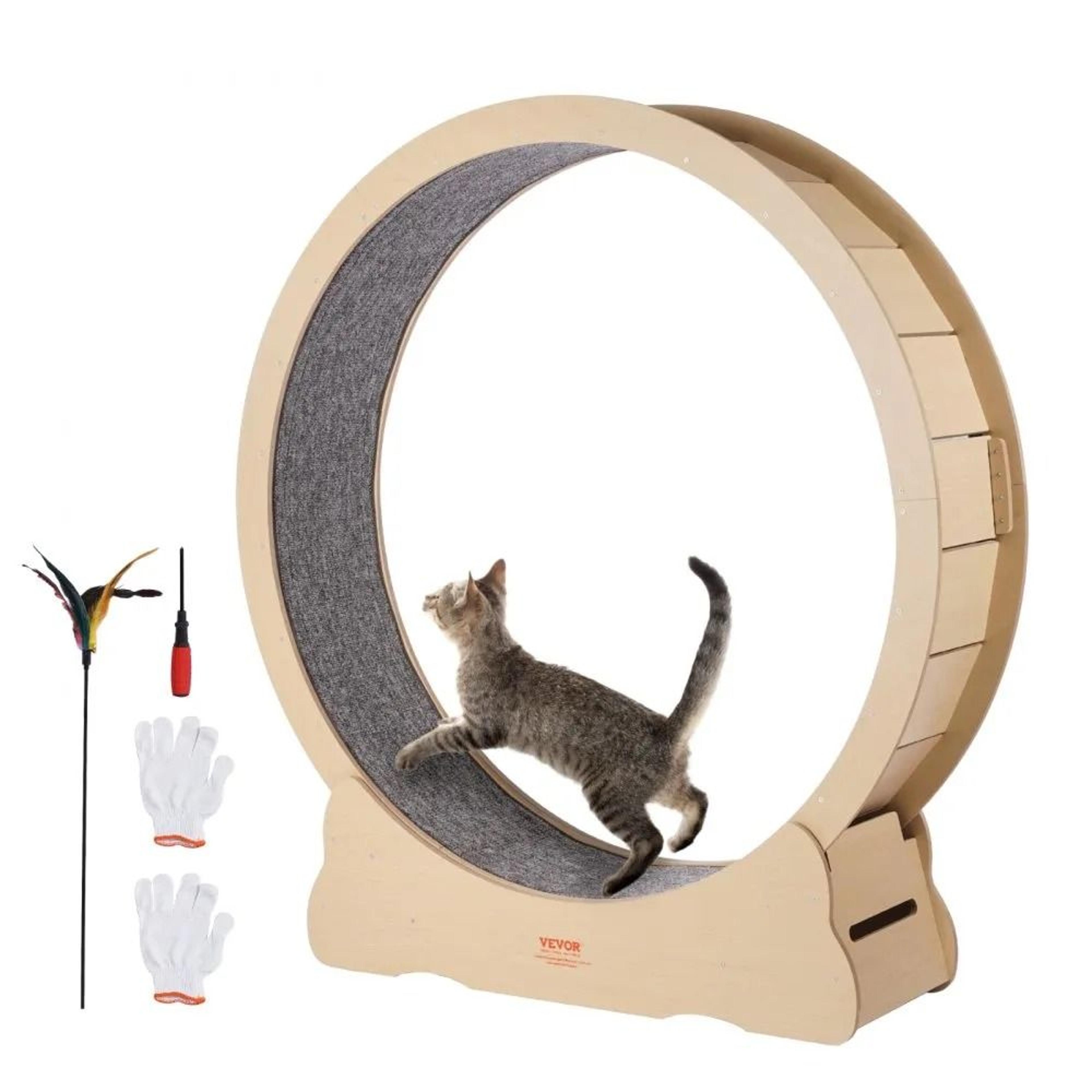 52 inch wooden cat exercise wheel and indoor cat treadmill