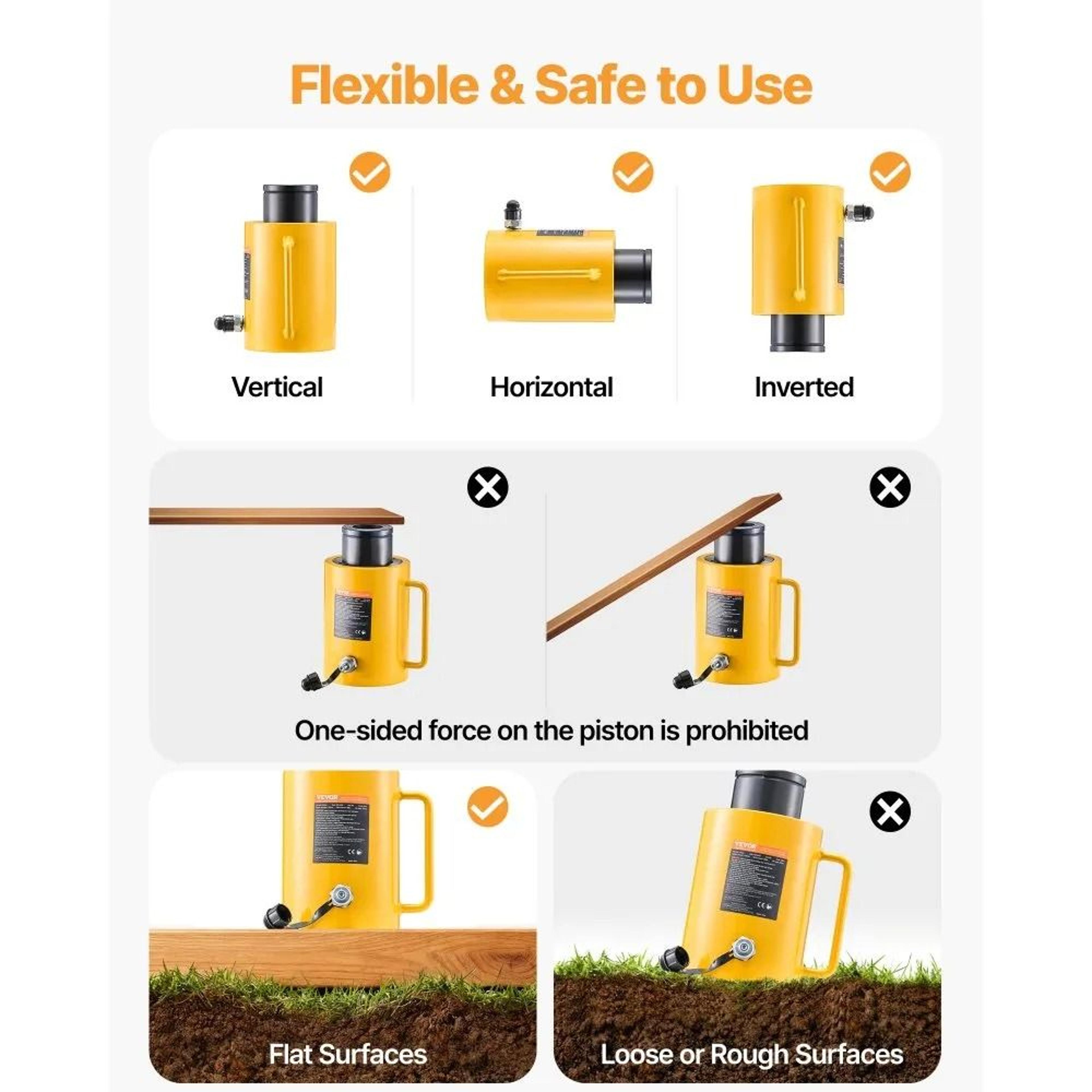 60 Ton Hollow Hydraulic Cylinder Jack With 2 Inch Stroke 4