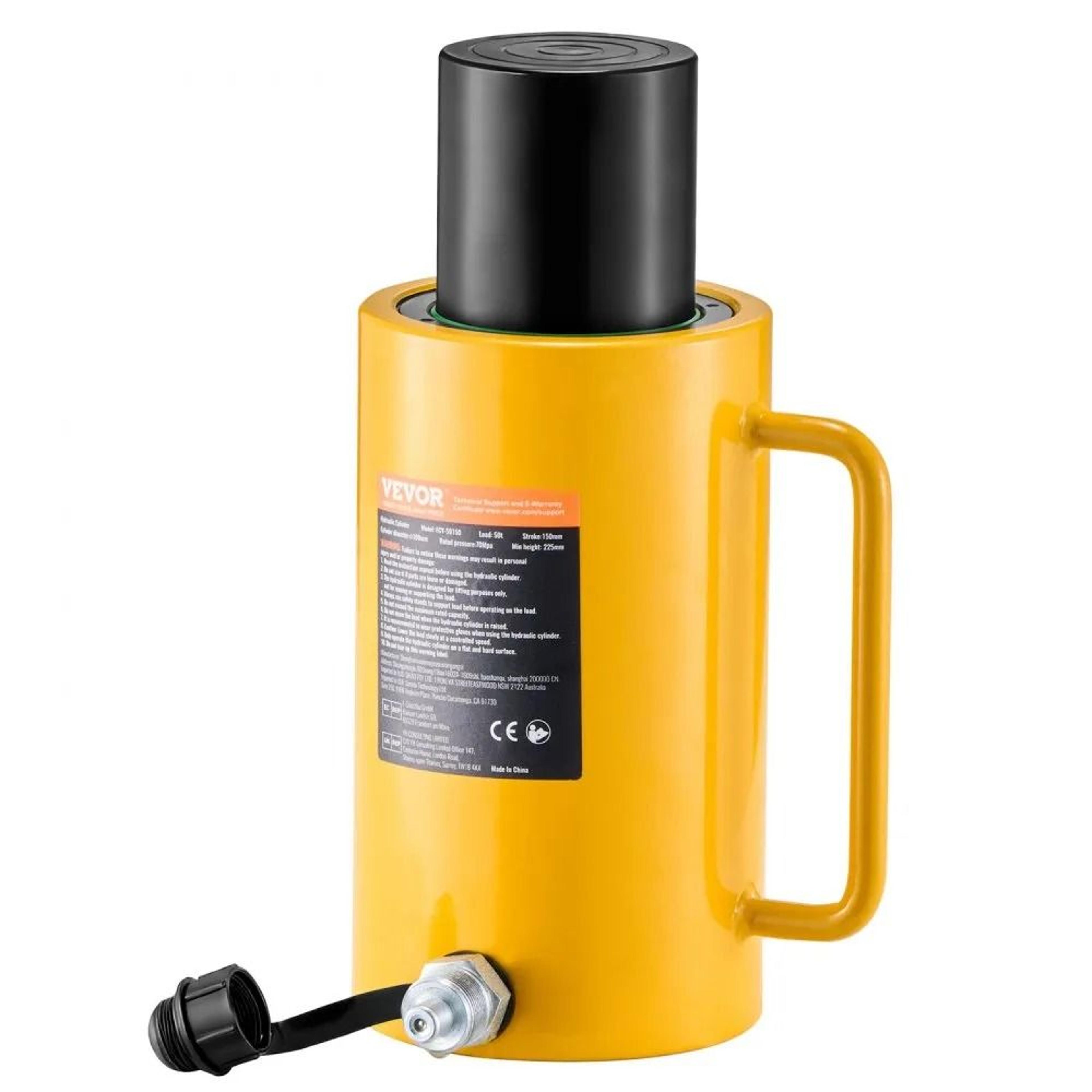 50 Ton Hydraulic Cylinder Jack 6 Inch Stroke Single Acting Ram 7