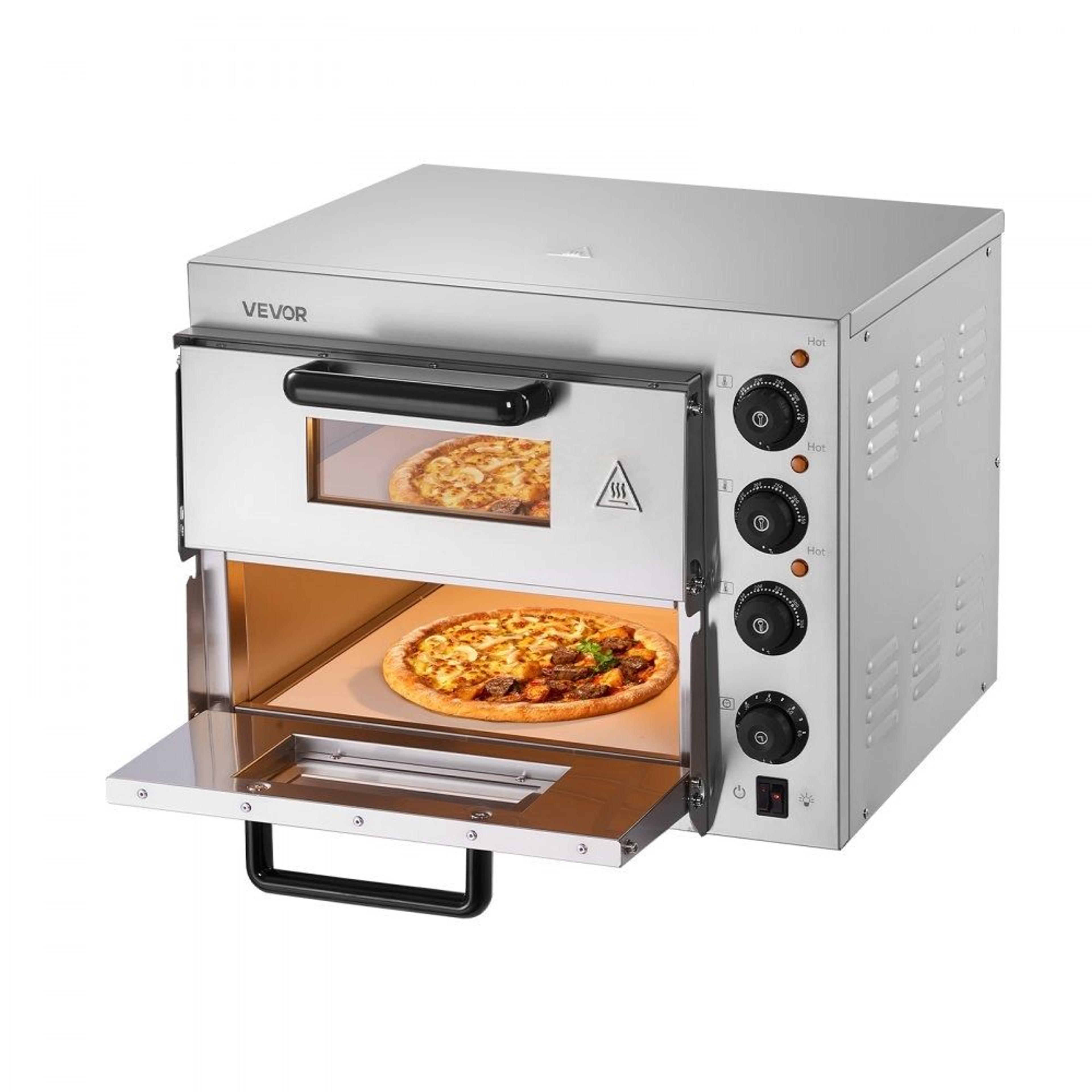 commercial countertop pizza oven 14 inch electric pizza maker with dual heating