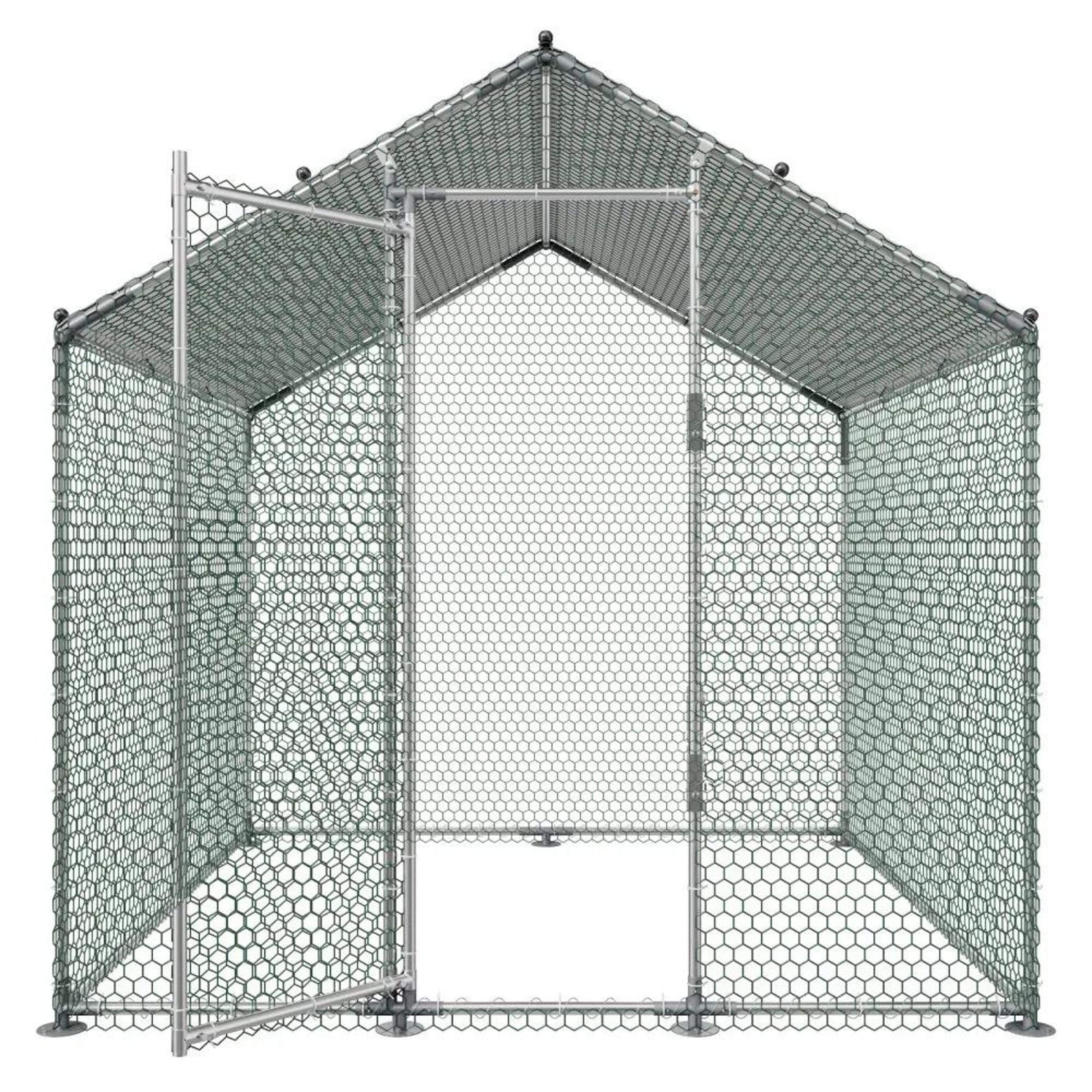 Large Metal Chicken Coop Walk In Poultry Run With Weatherproof Cover 7