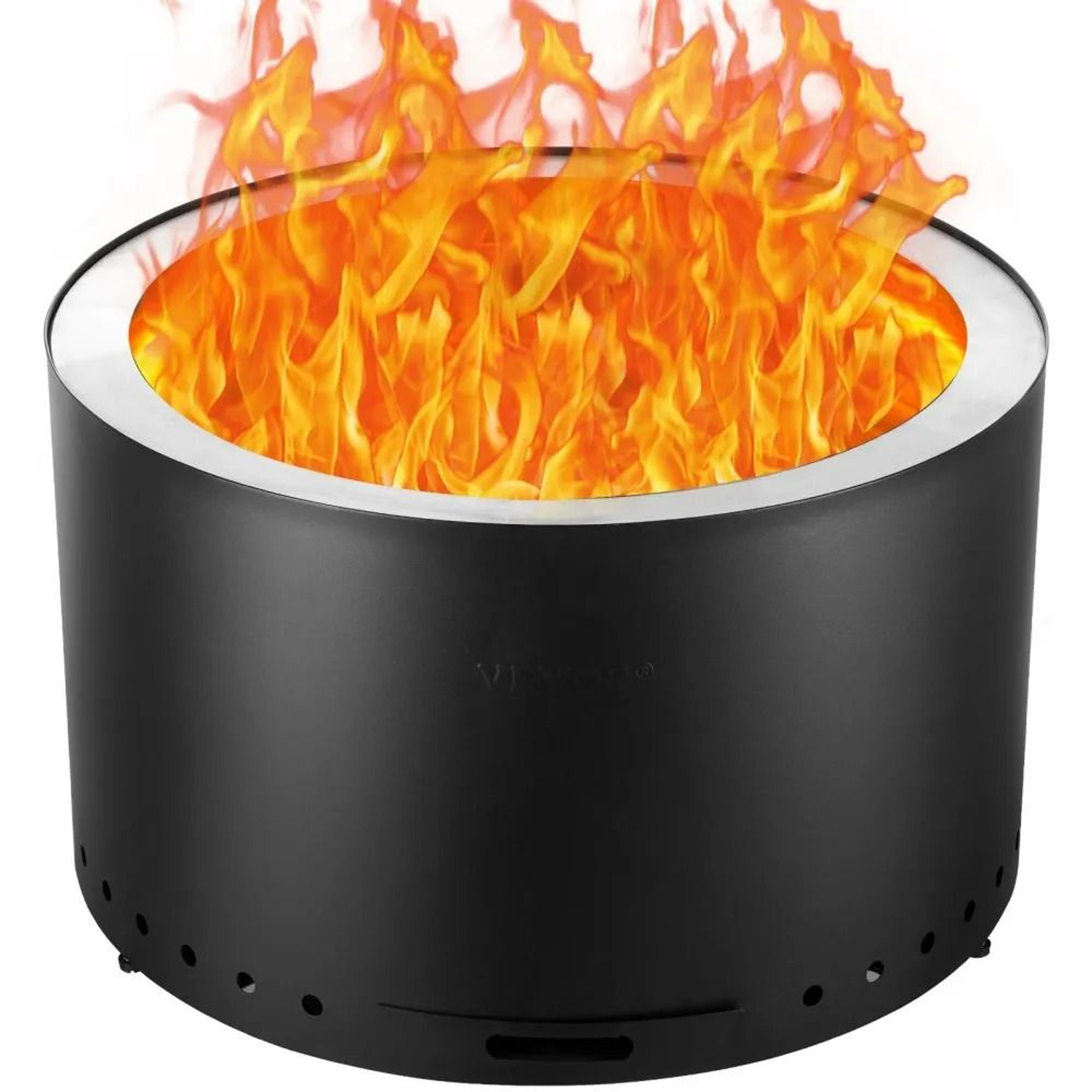 smokeless fire pit 28 inch wood burning outdoor bonfire stove