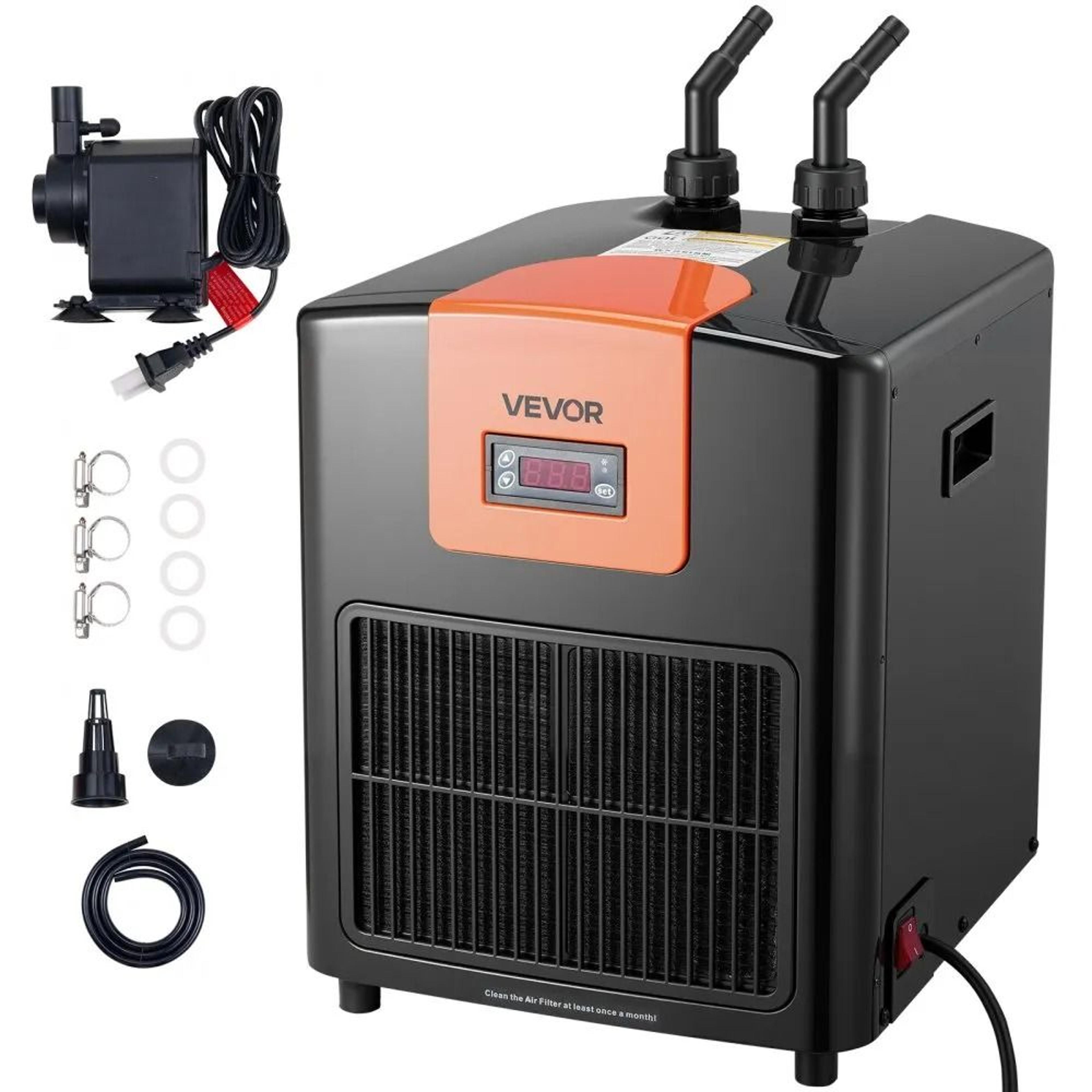 aquarium chiller 110 gallon 1/3 hp water cooler for fish tanks and hydroponics