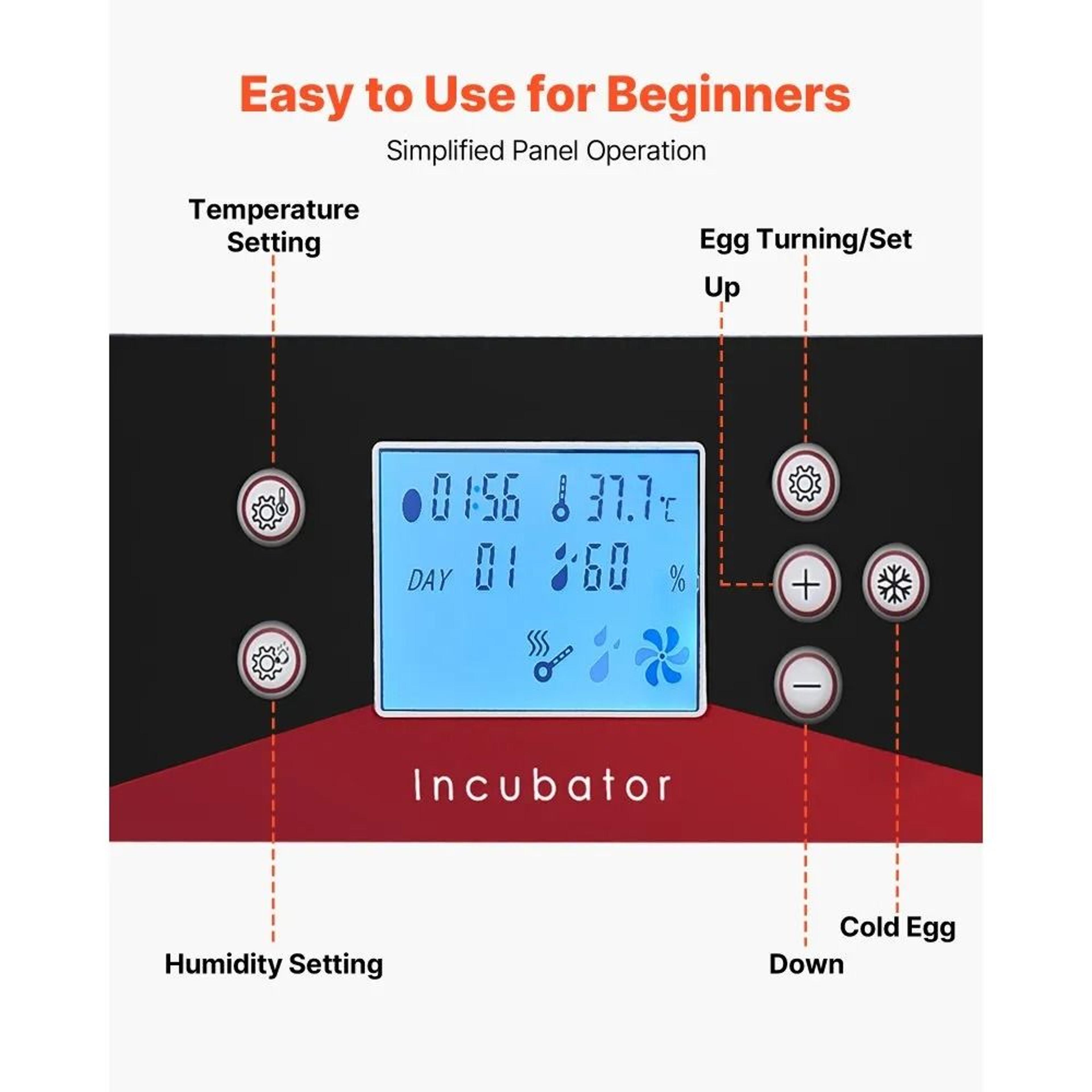 400 Egg Incubator Cabinet With Automatic Turning Temperature And Humidity Control 4