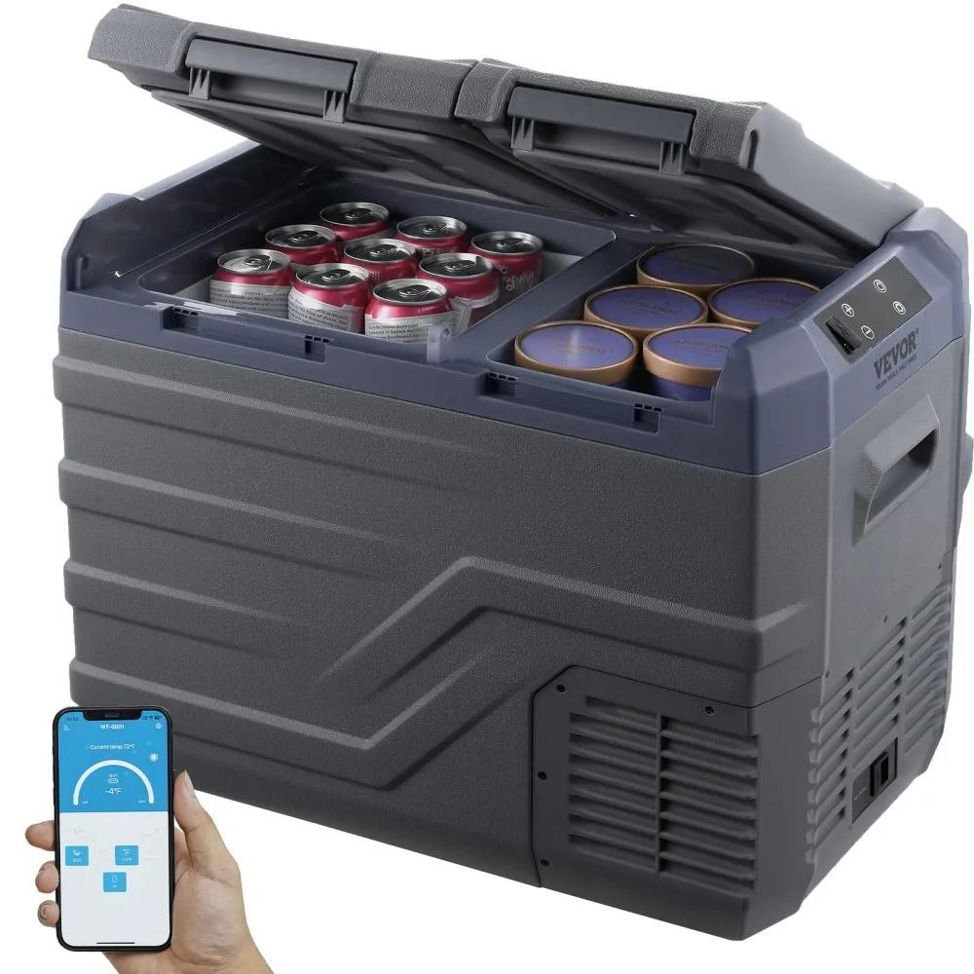 32l portable car refrigerator freezer dual zone compressor cooler