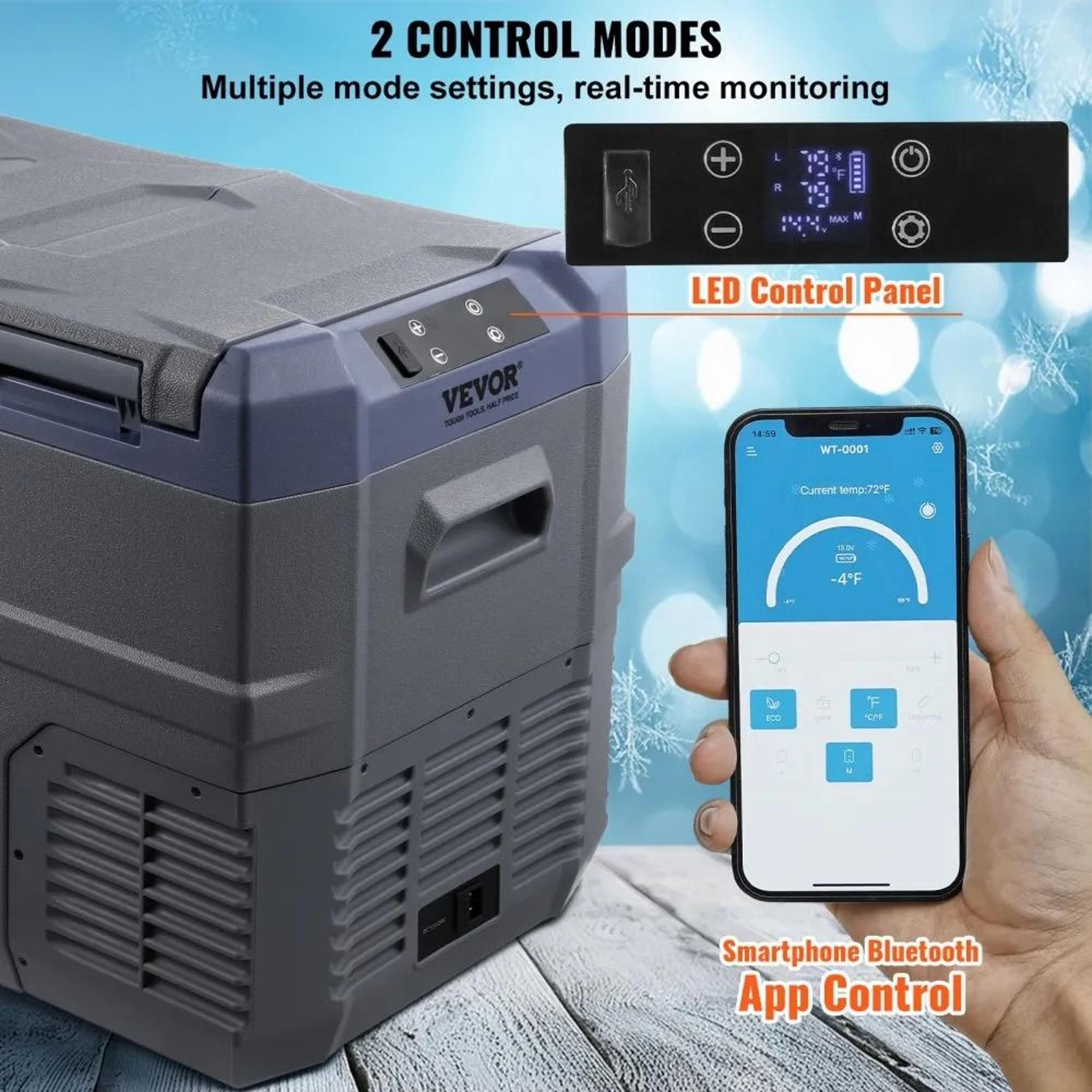 32L Portable Car Refrigerator Freezer Dual Zone Compressor Cooler 4