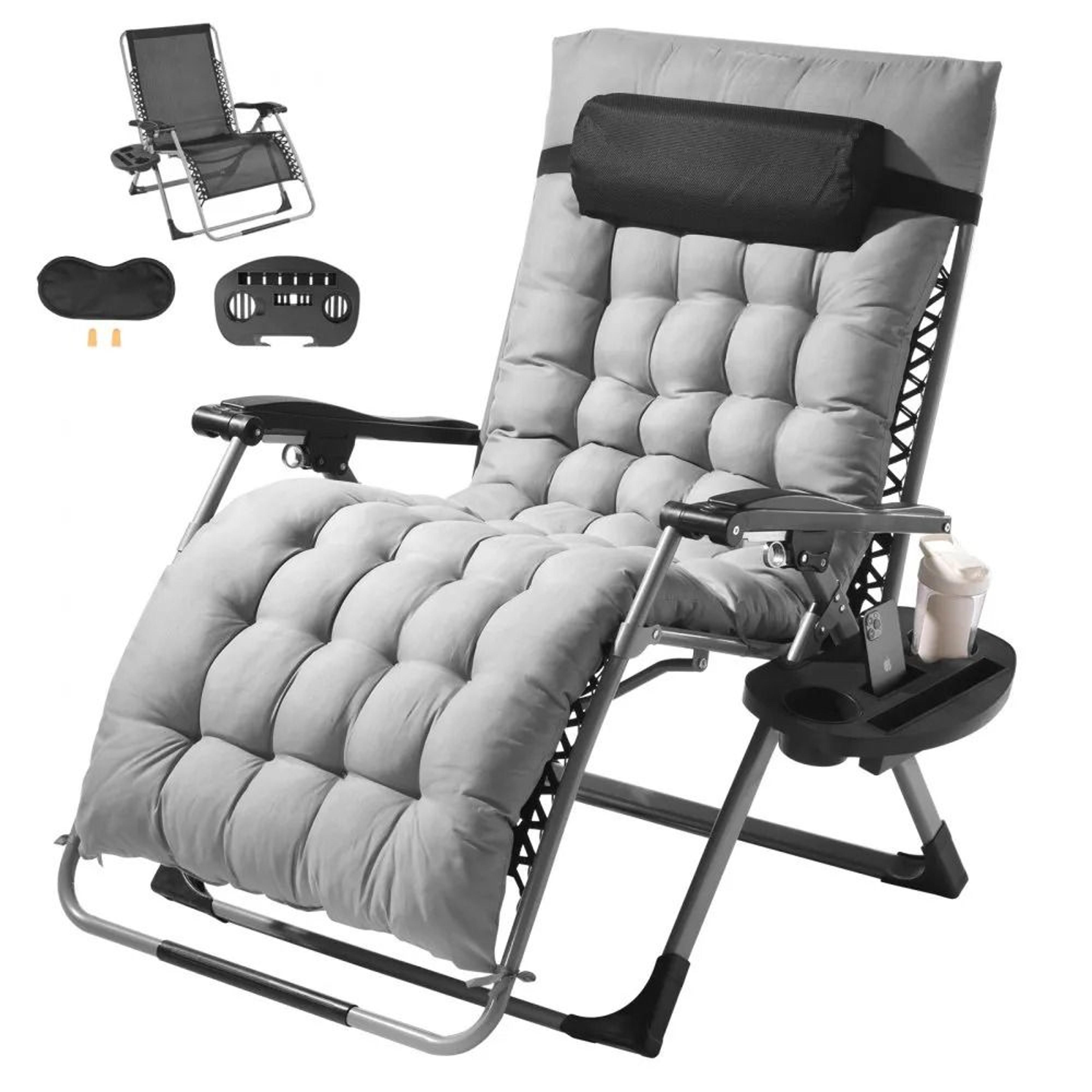 zero gravity chair 500lbs heavy duty recliner with cushion and cup holder
