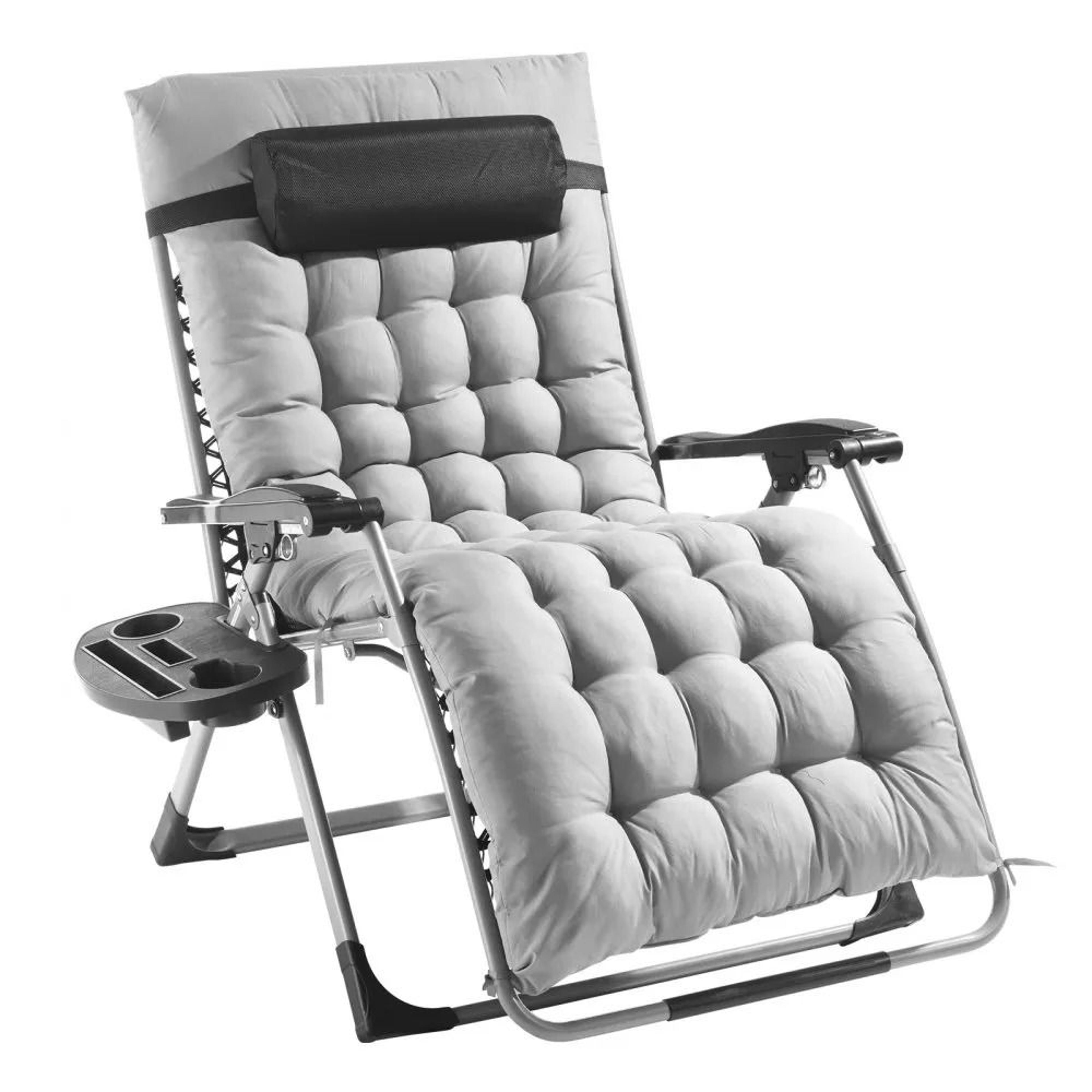 Zero Gravity Chair 500lbs Heavy Duty Recliner With Cushion And Cup Holder 8