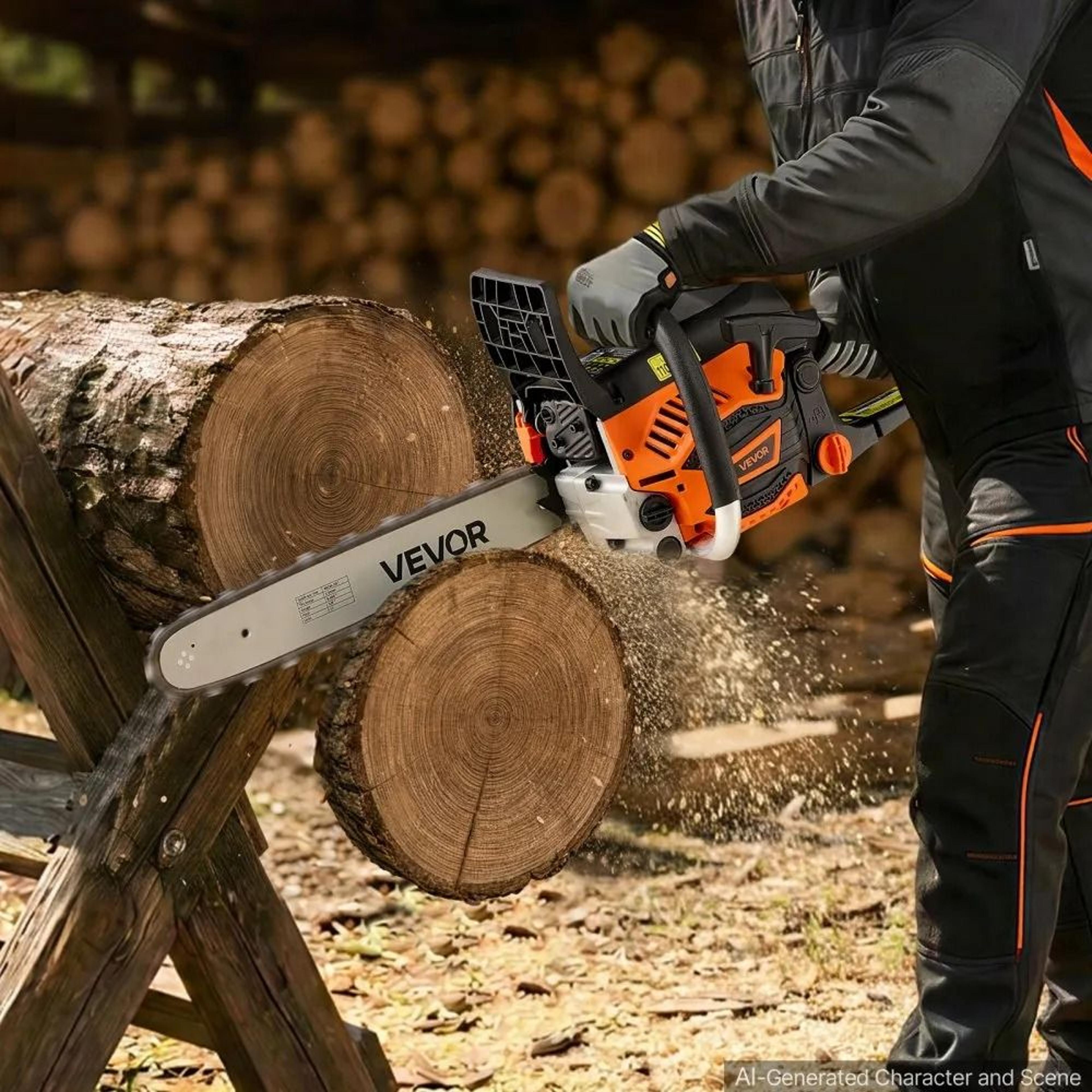 16 Inch 40CC Gas Powered Chainsaw For Fast Wood Cutting And Tree Trimming 4
