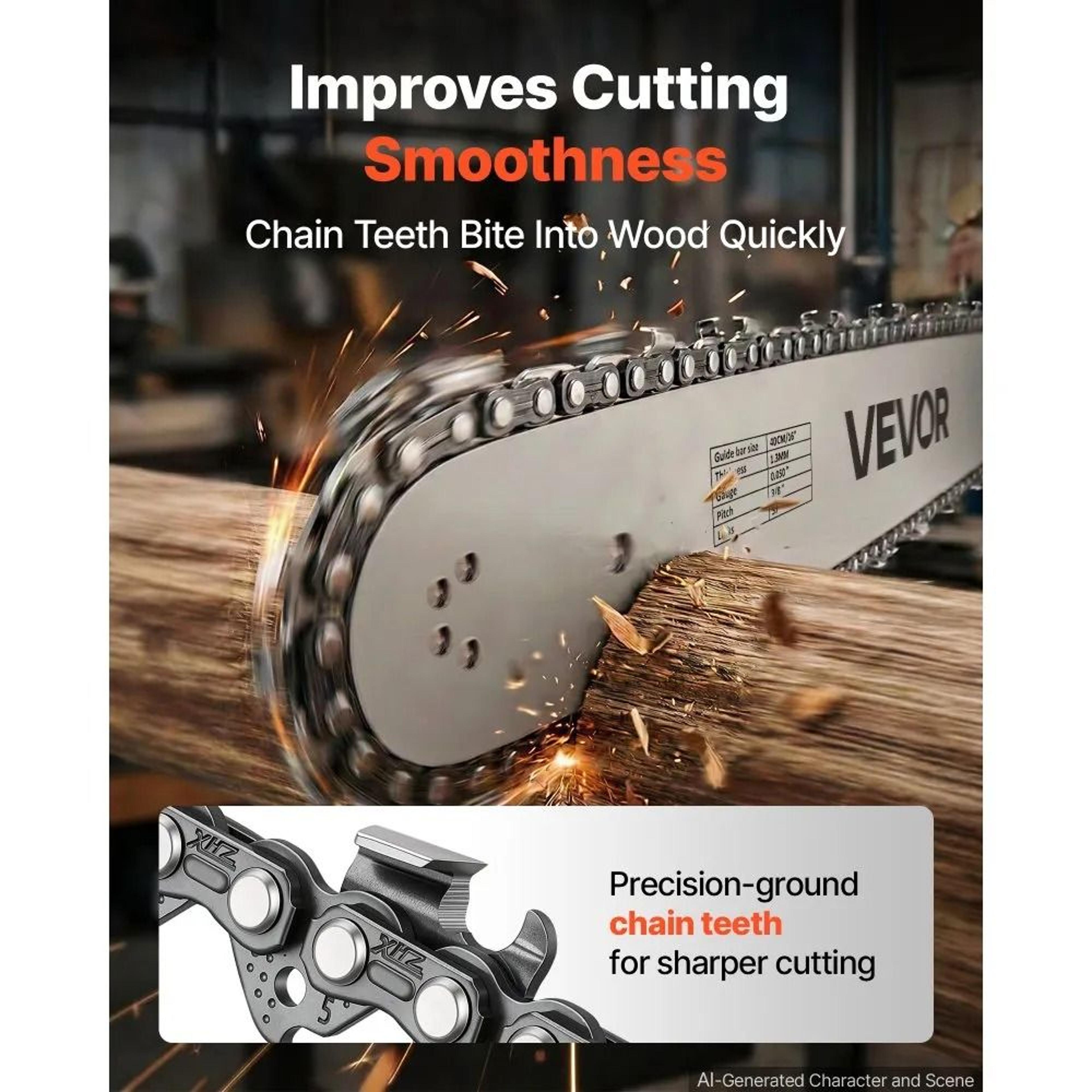 16 Inch 40CC Gas Powered Chainsaw For Fast Wood Cutting And Tree Trimming 5