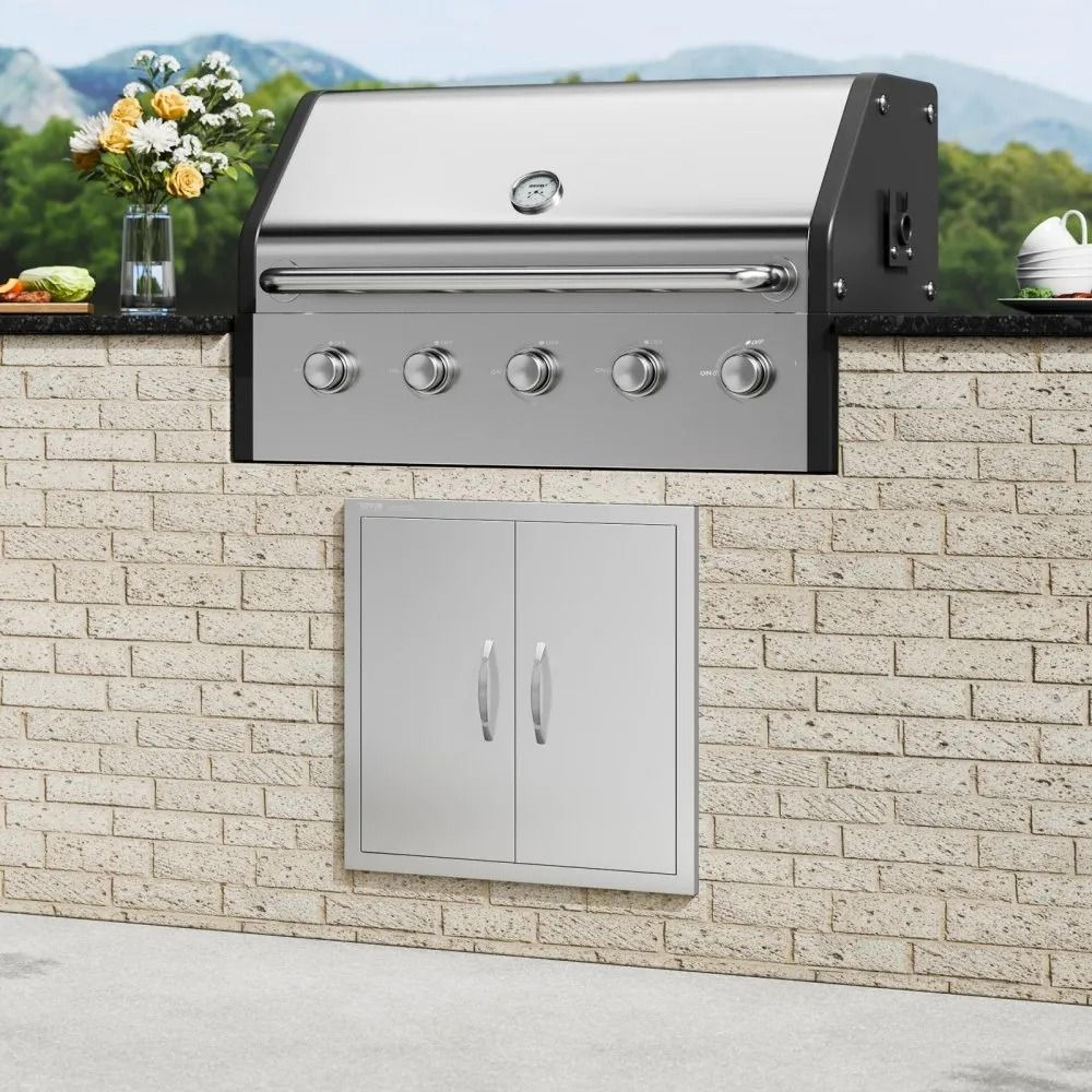 BBQ Access Door 24 Inch Stainless Steel Outdoor Kitchen Cabinet Door 6