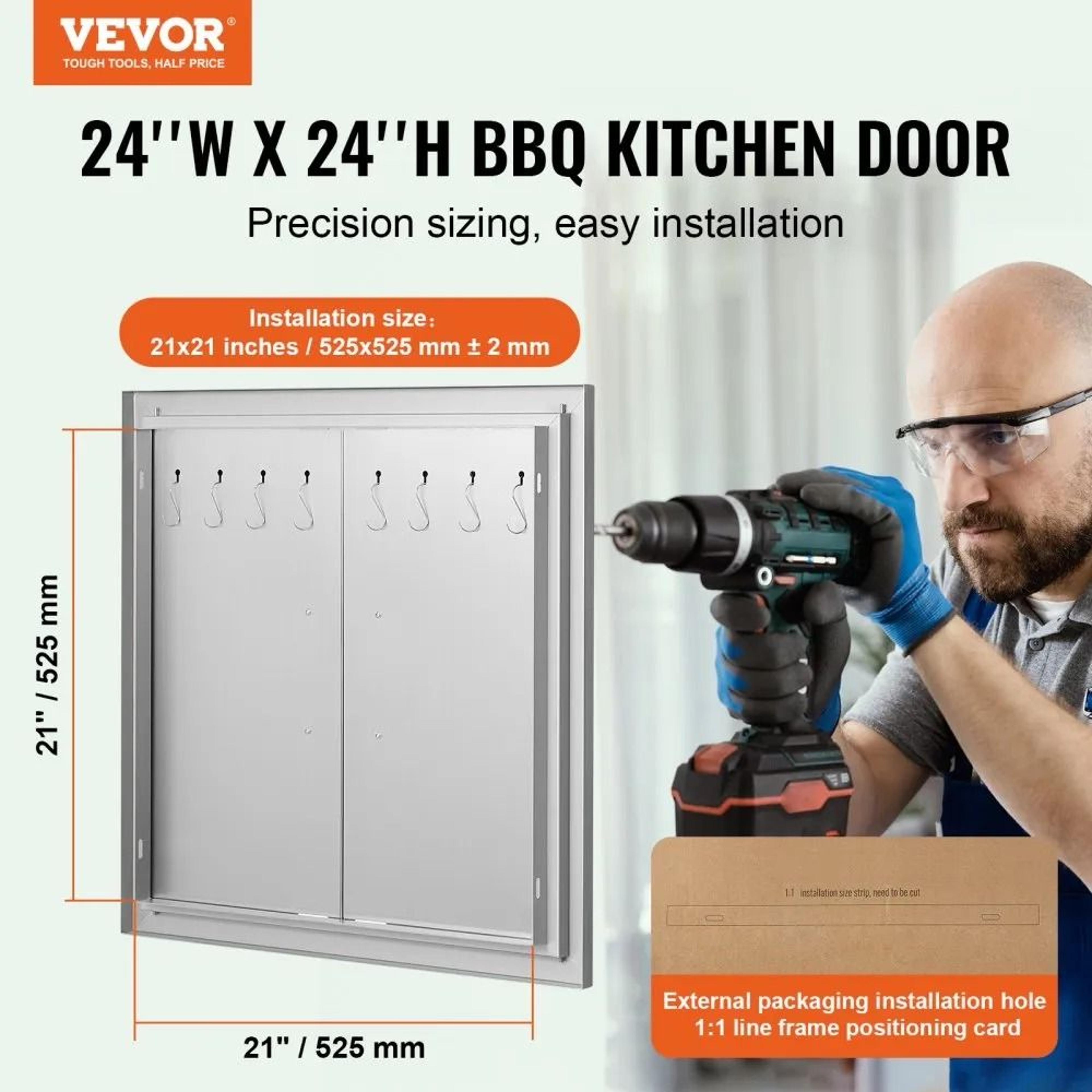 BBQ Access Door 24 Inch Stainless Steel Outdoor Kitchen Cabinet Door 4