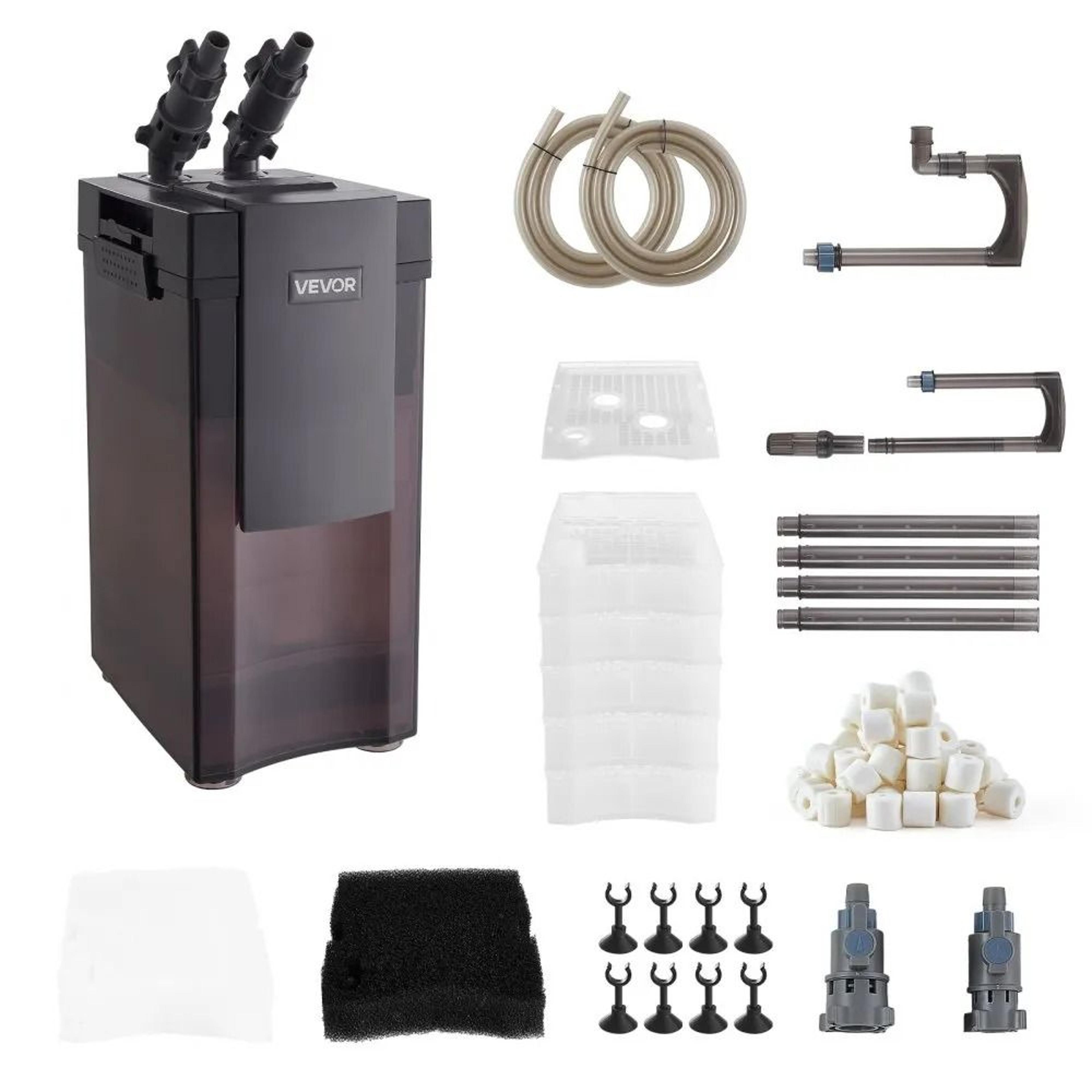 528gph canister filter 5 stage aquarium filter for large fish tanks up to 150 gallons