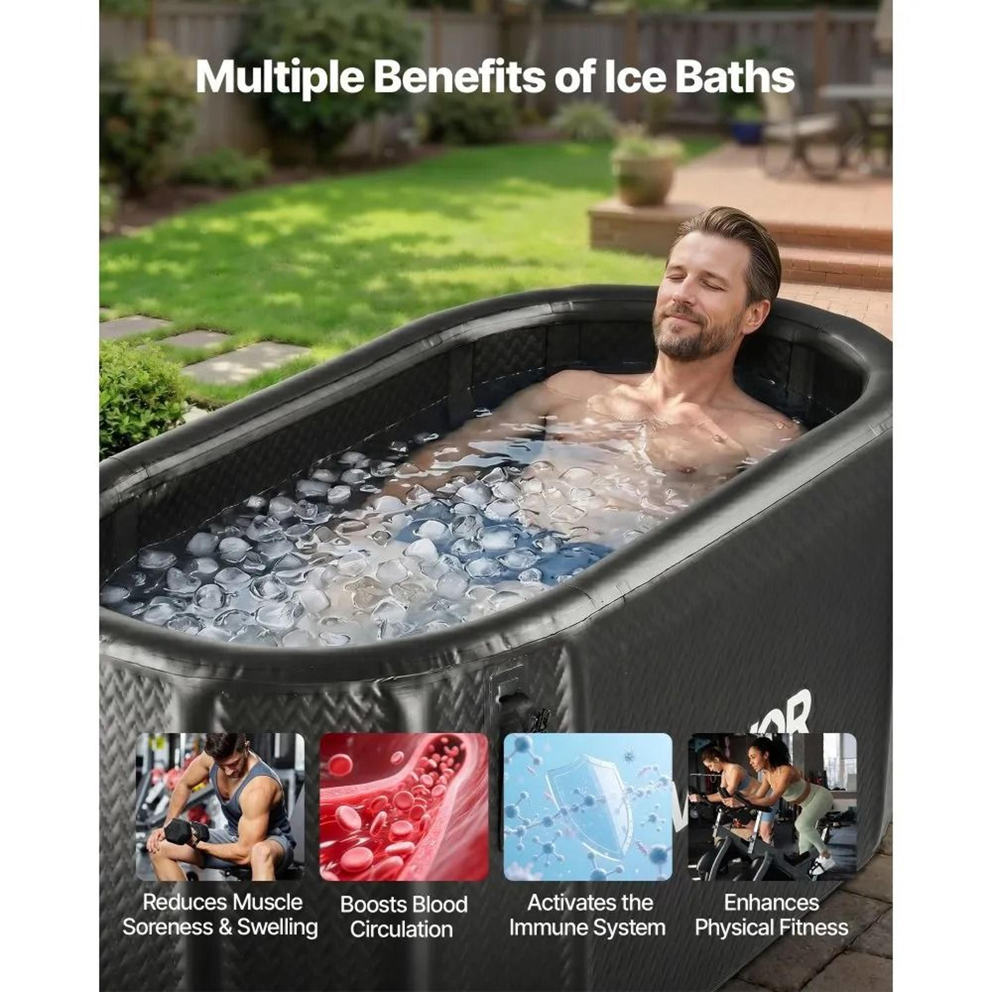 216 Gallon Cold Plunge Tub Inflatable Ice Bath For Recovery 2
