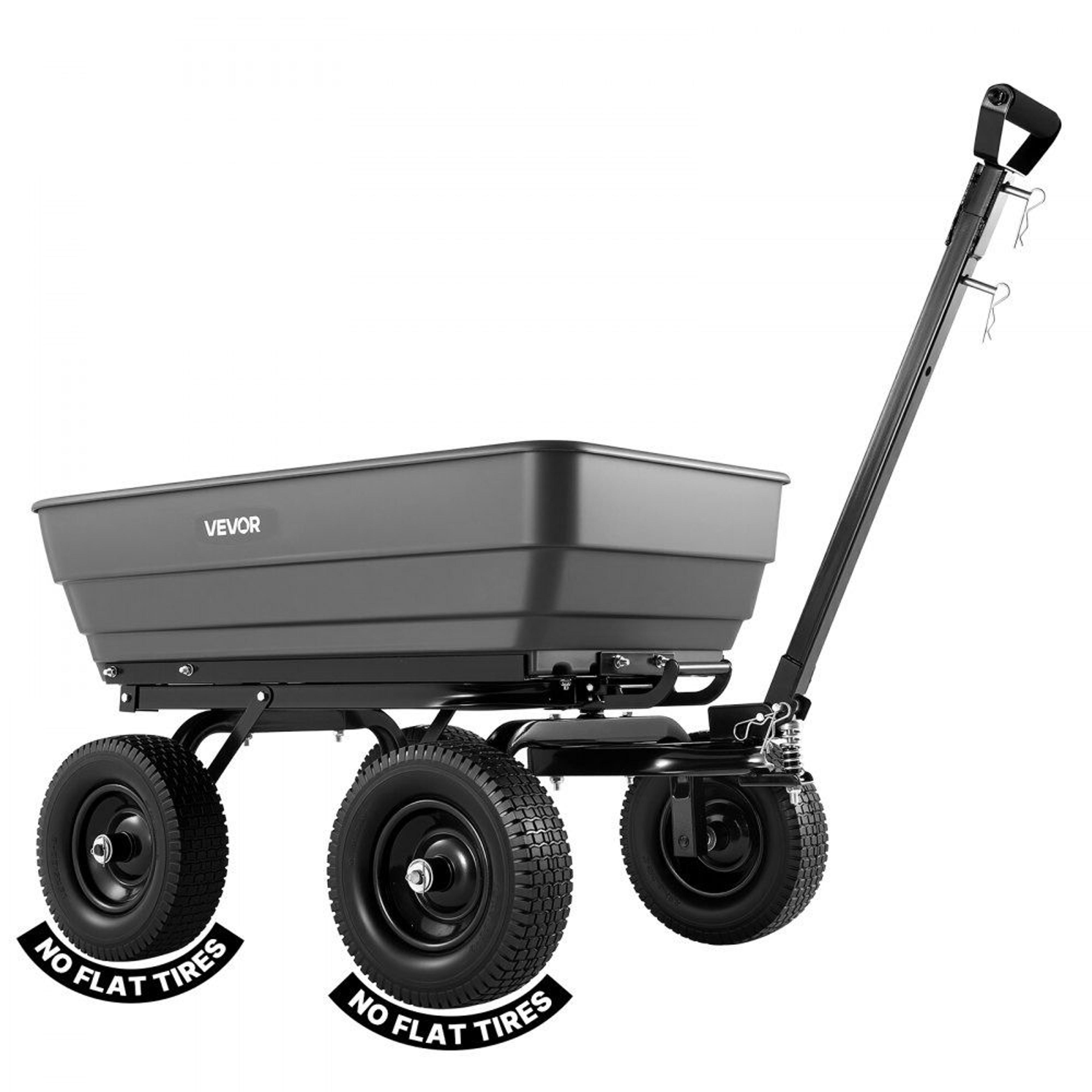 garden dump cart 1200 lbs heavy duty yard wagon with quick dump feature