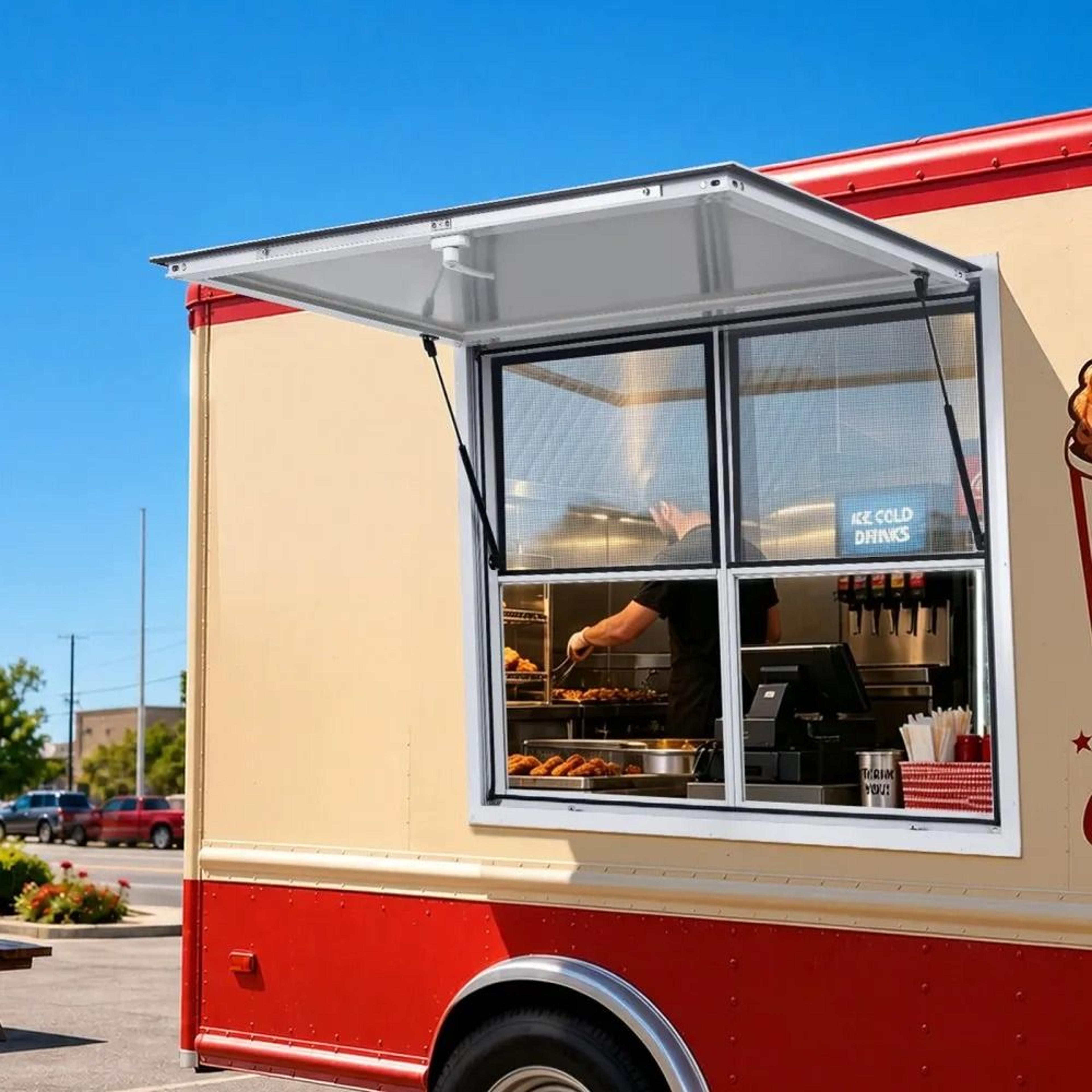 48x36 In Concession Window Aluminum Service Window For Food Trucks 3