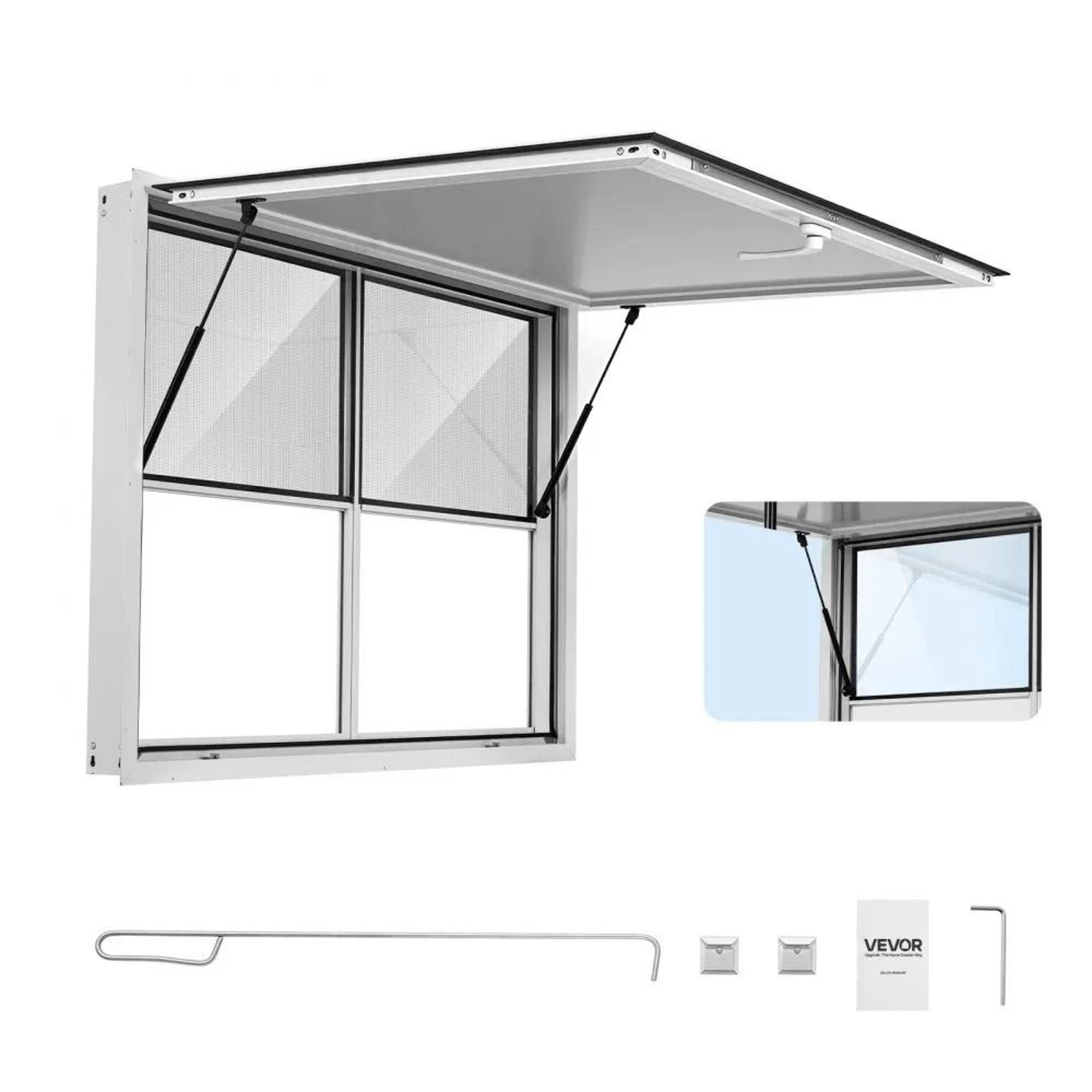48x36 in concession window aluminum service window for food trucks