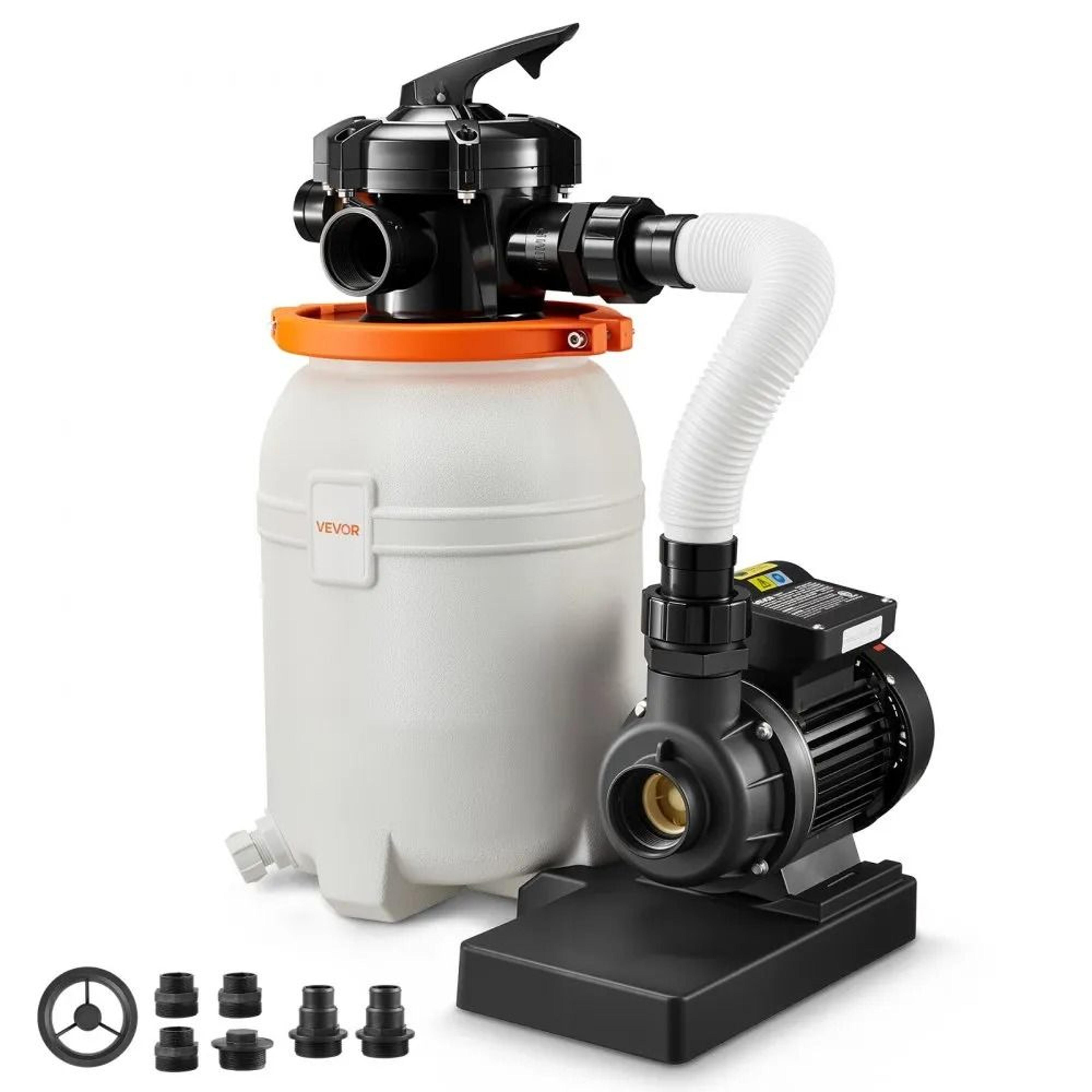 10 inch sand filter pump for above ground pools 3000 gph high efficiency pool filtration system