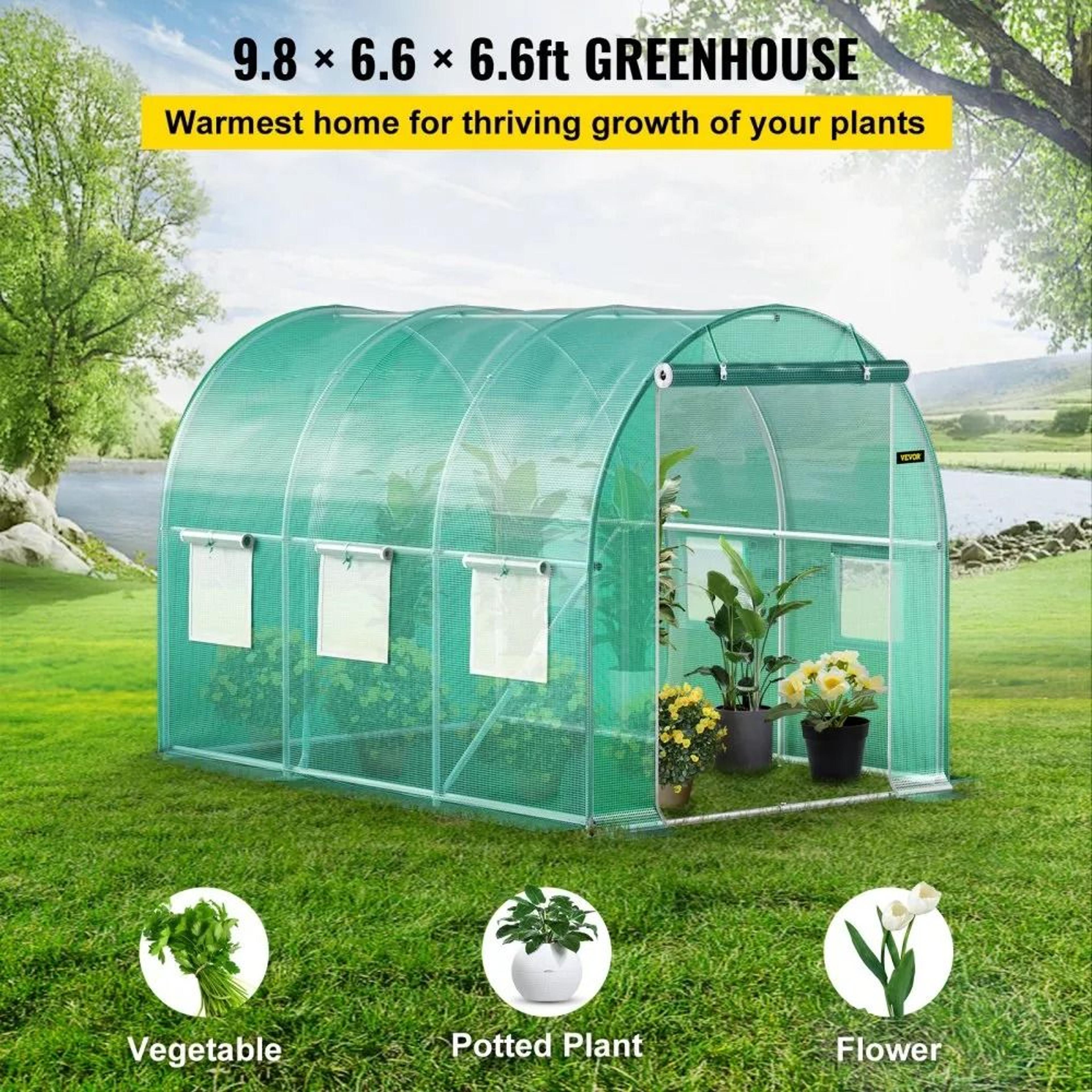 Walk In Tunnel Greenhouse 10x7x7 Ft Waterproof Plant Growing House 1