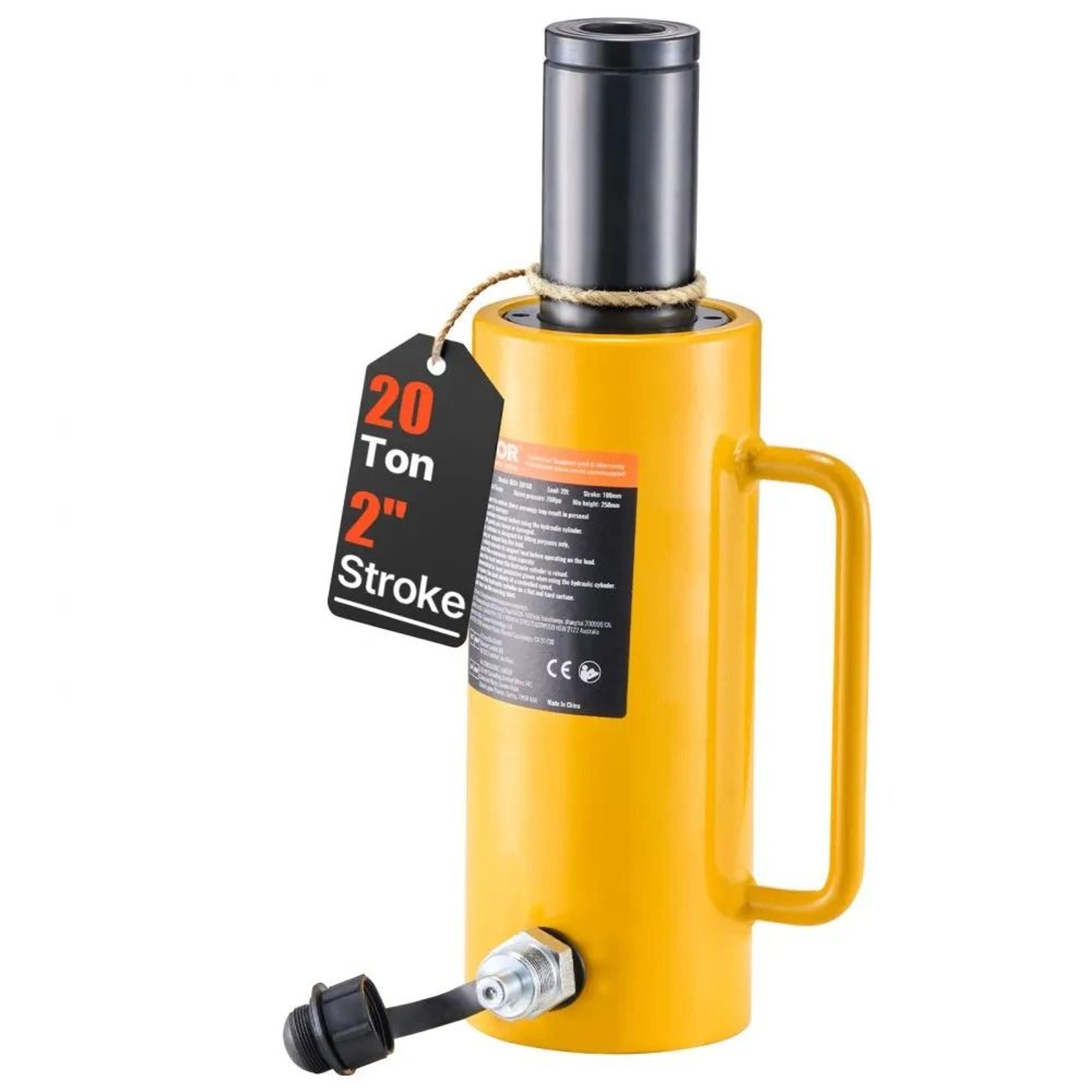 20 ton hollow plunger hydraulic cylinder jack heavy duty lifting tool