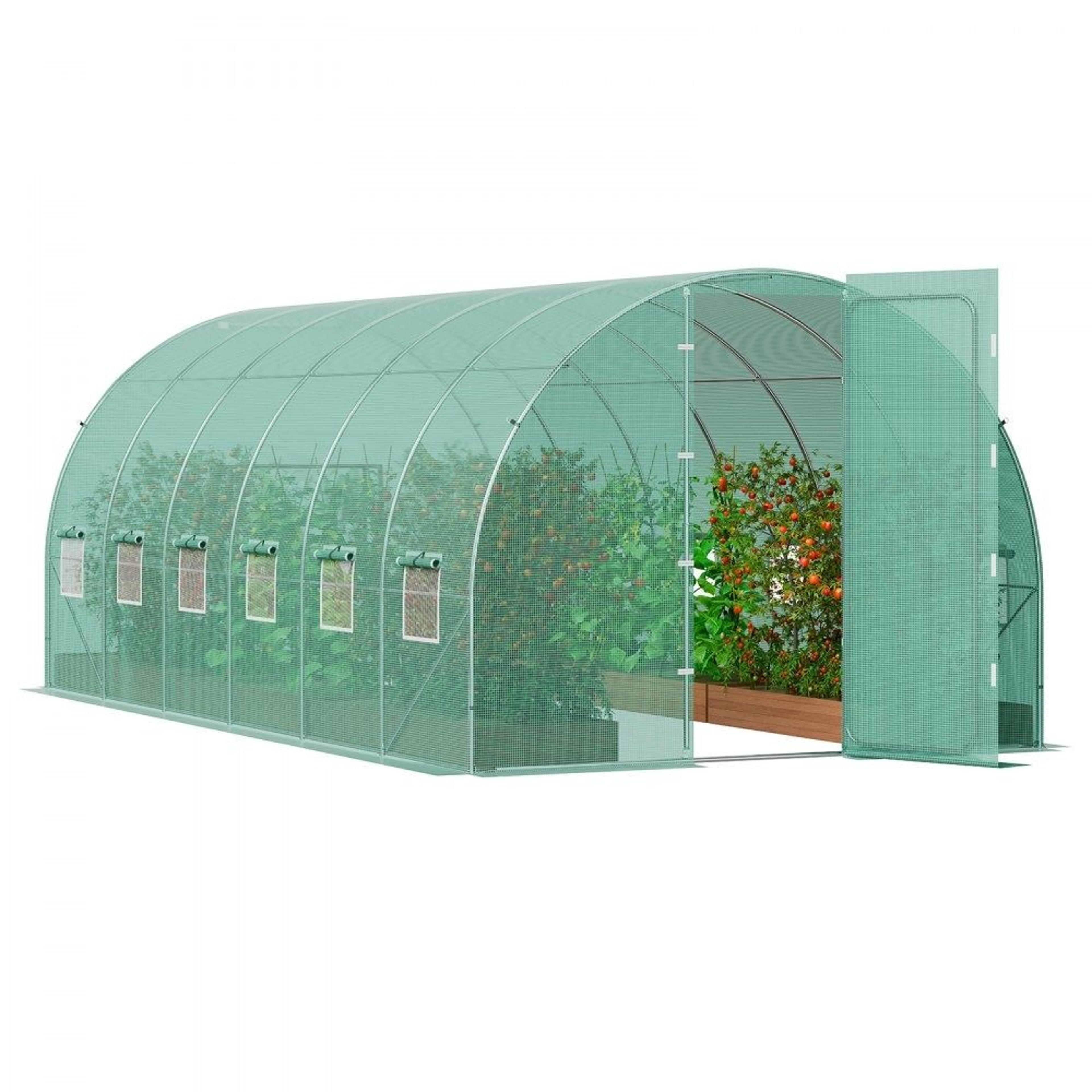 Walk In Tunnel Greenhouse 194x97ft Heavy Duty Hoop House For Year Round Gardening 7