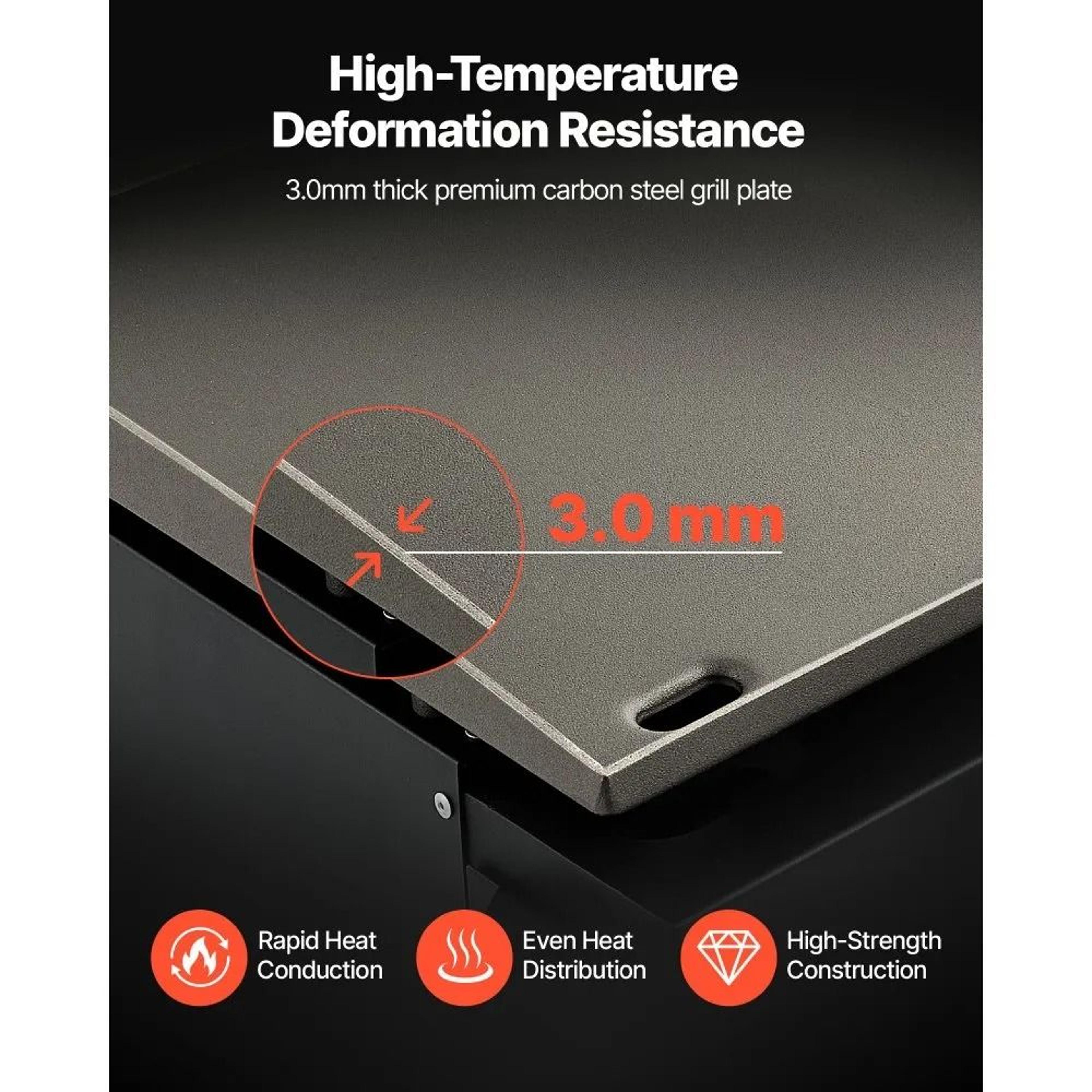 Commercial Griddle 22 Inch Flat Top Grill Countertop Gas Griddle 3