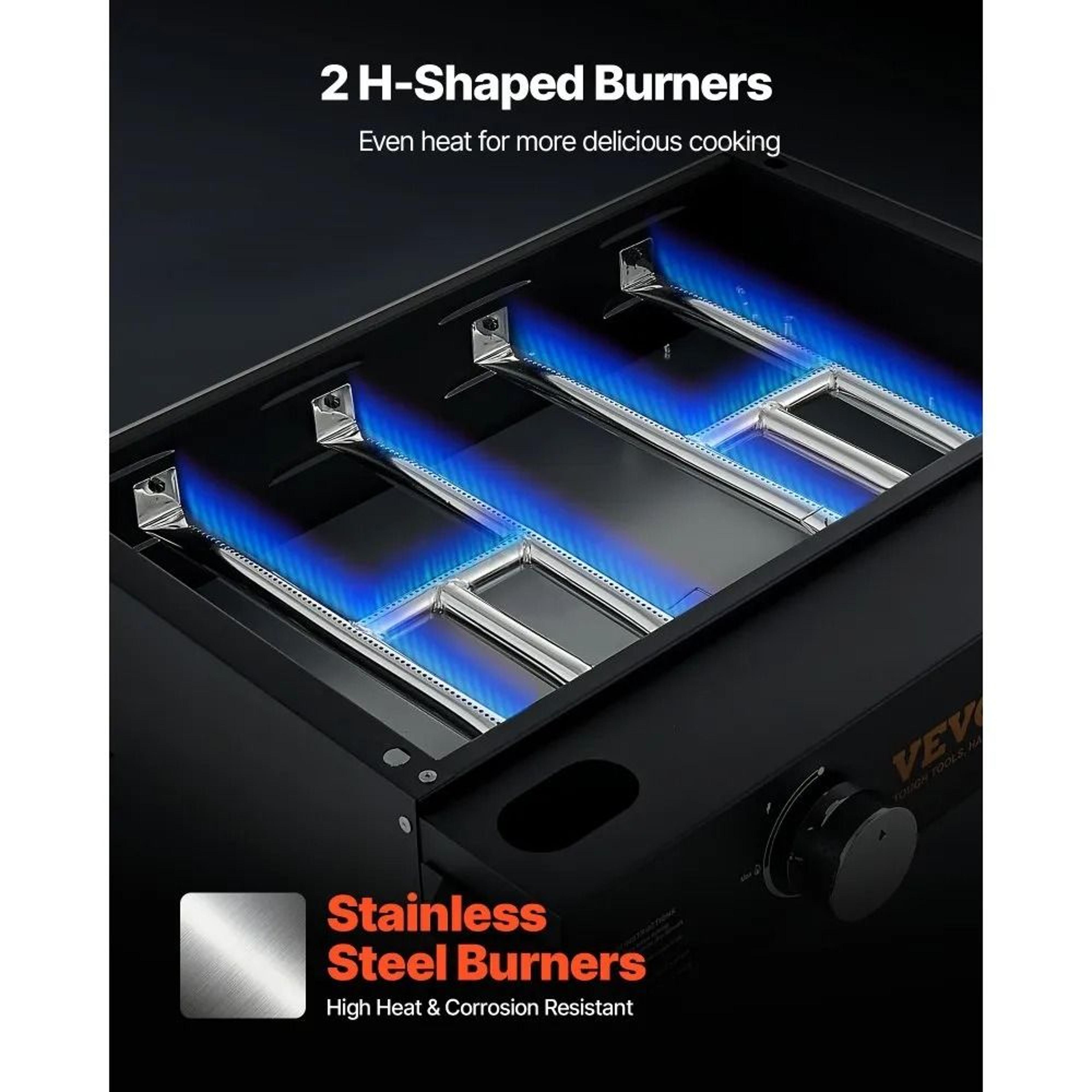 Commercial Griddle 22 Inch Flat Top Grill Countertop Gas Griddle 4