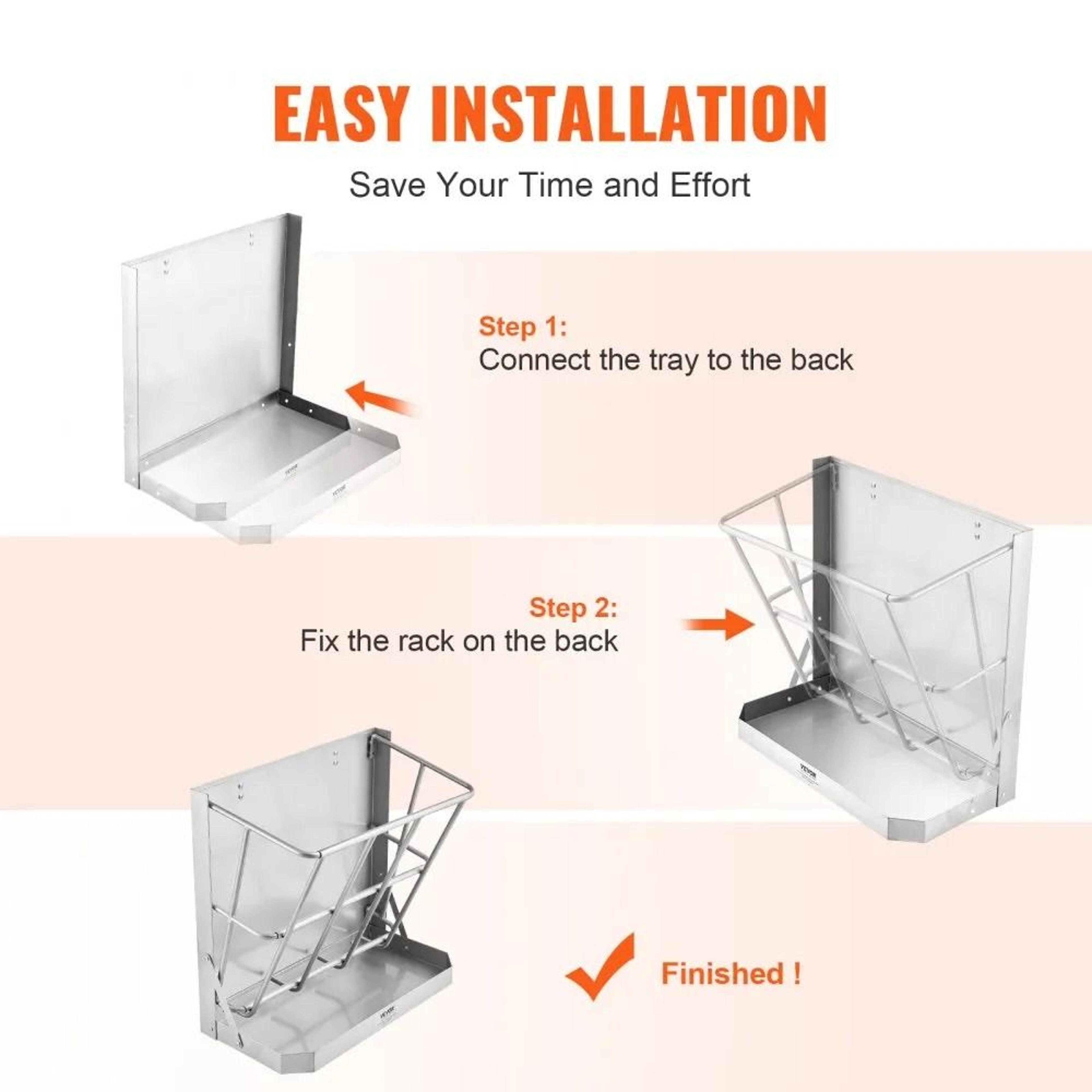 395 Gallon Goat Hay Feeder 2 In 1 Wall Mounted Hay And Grain Feeder 3