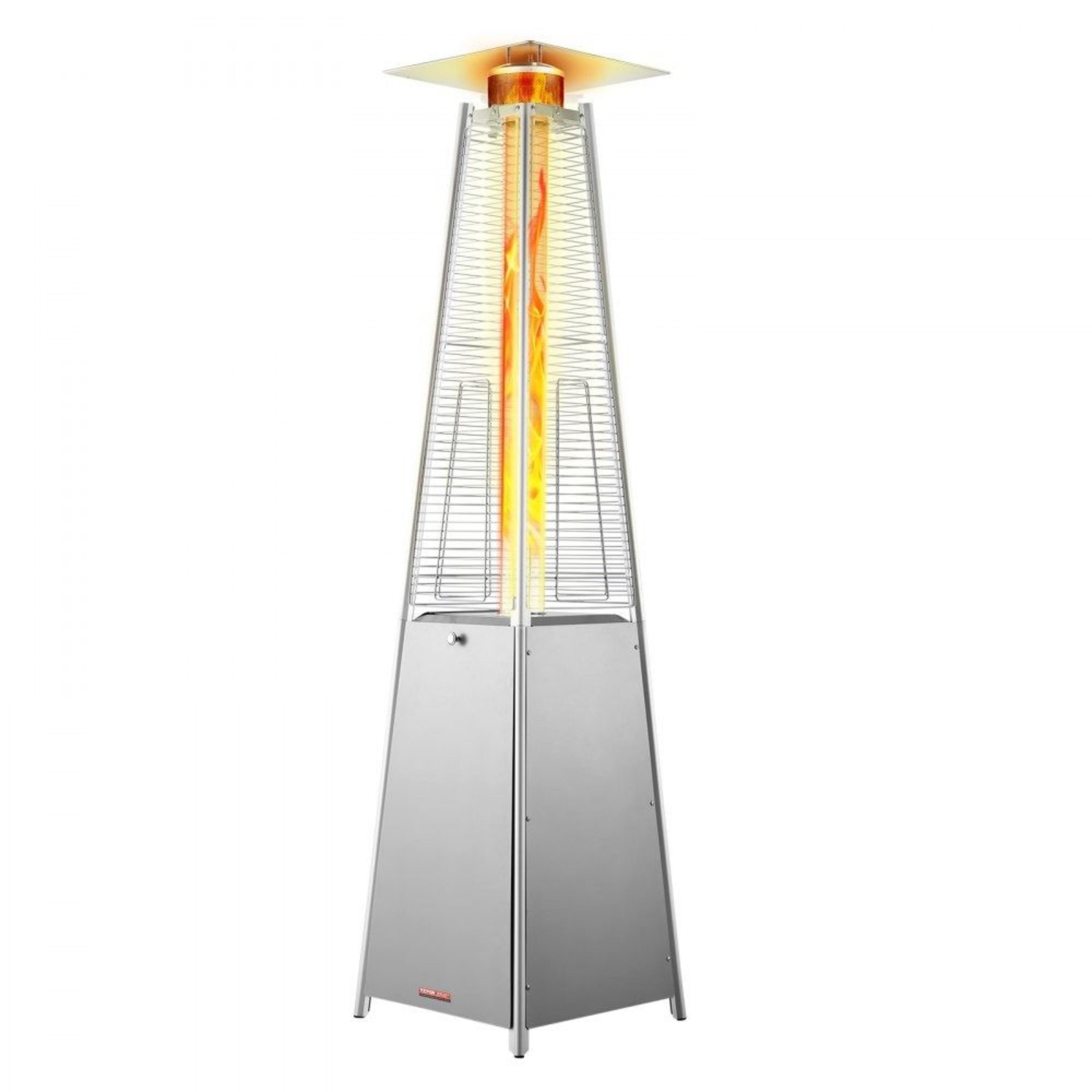 48000 btu pyramid propane patio heater with wheels for outdoor spaces