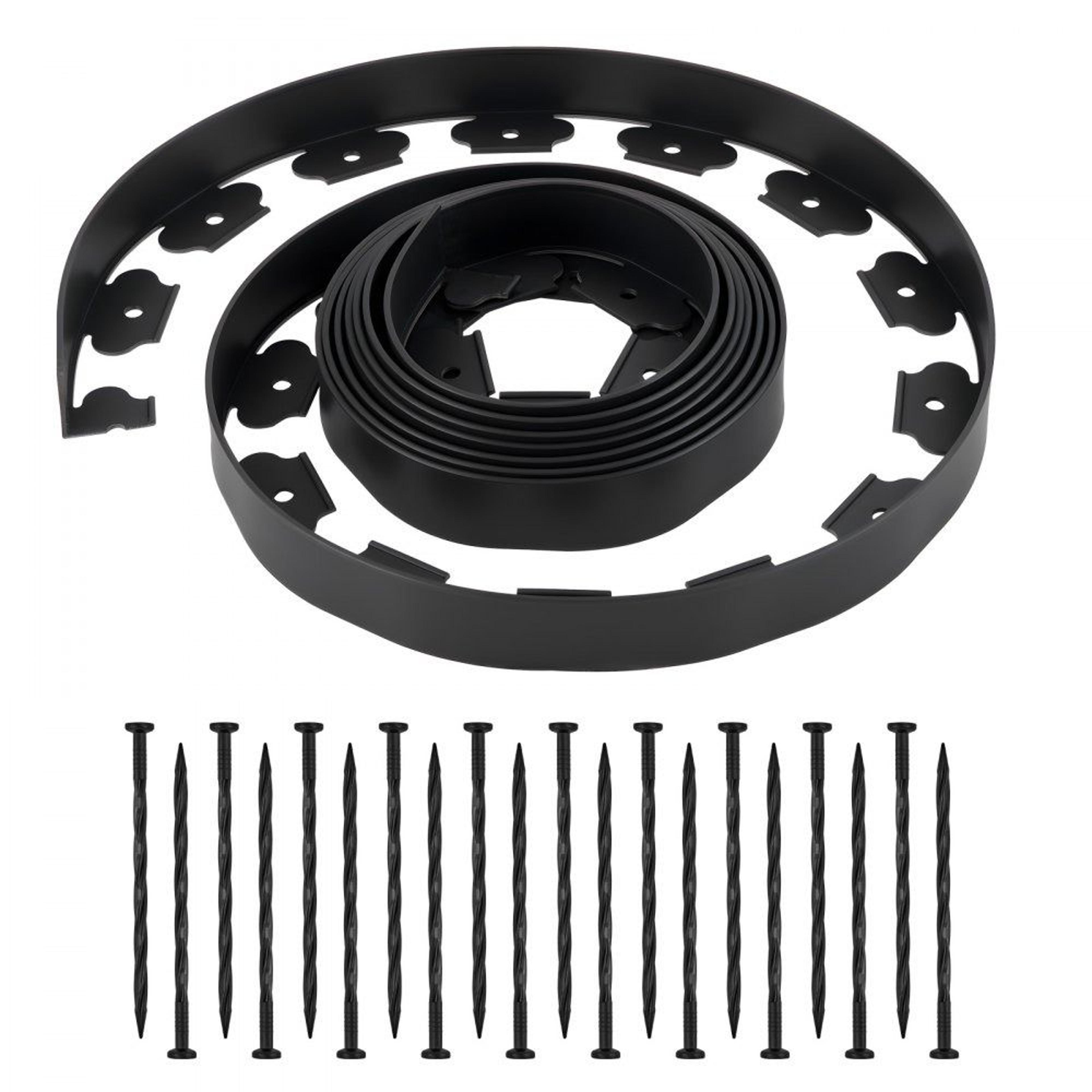 landscape edging 20ft flexible plastic garden border with 120 spikes
