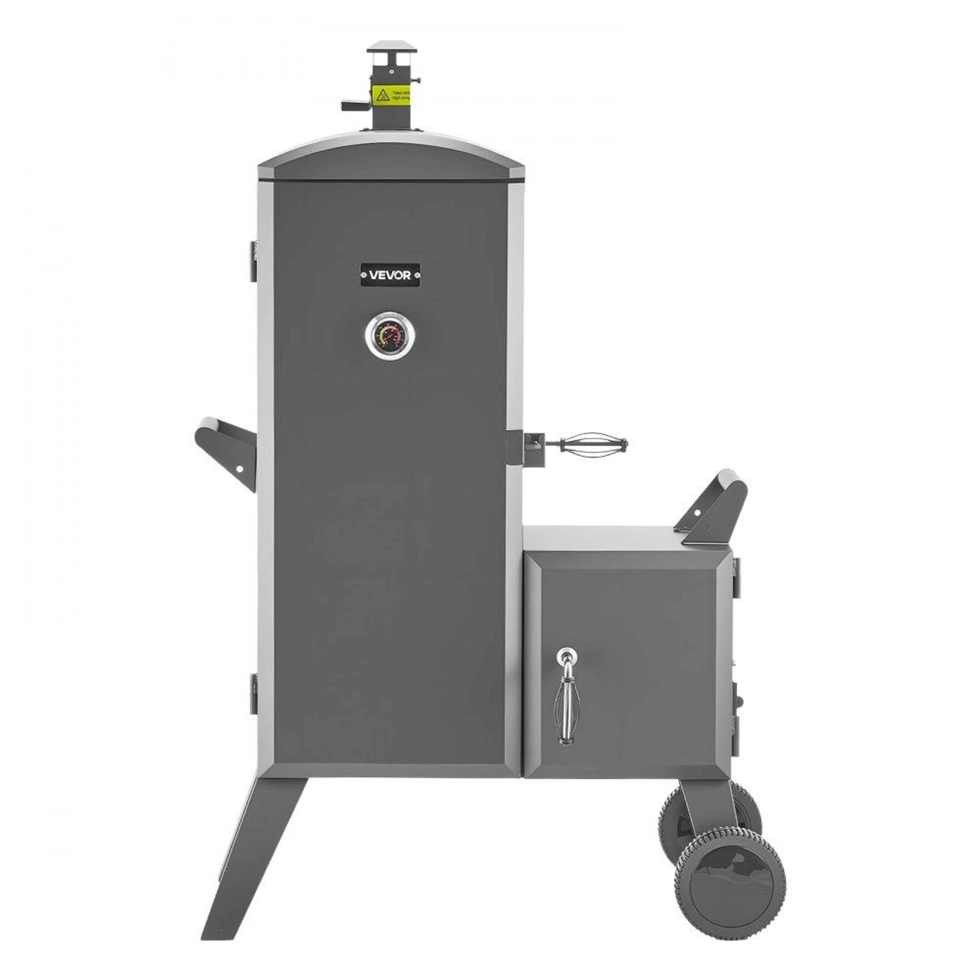 charcoal offset smoker heavy duty bbq grill with side firebox and adjustable grates