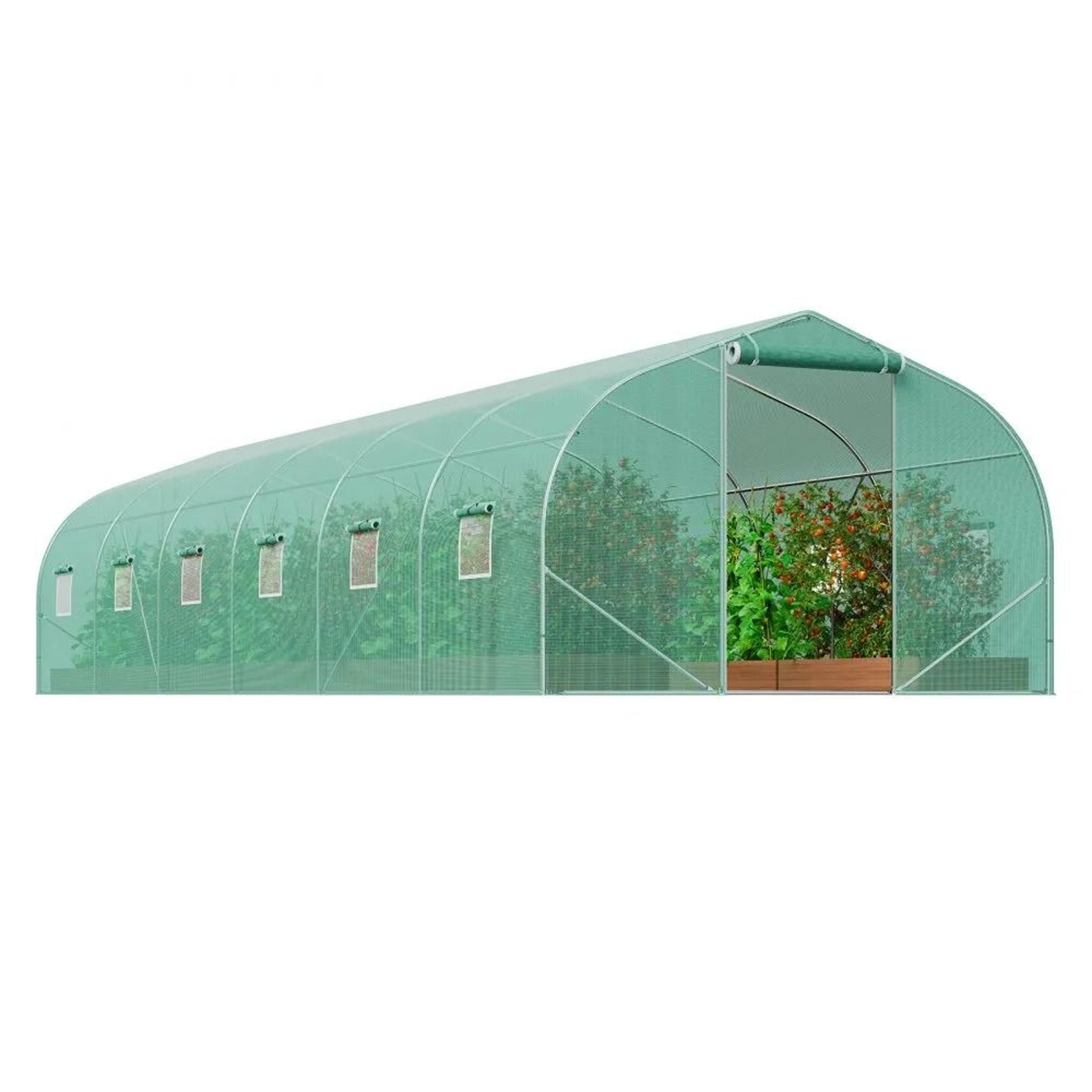 walk in tunnel greenhouse 29.5x9.8ft heavy duty hoop house with galvanized frame