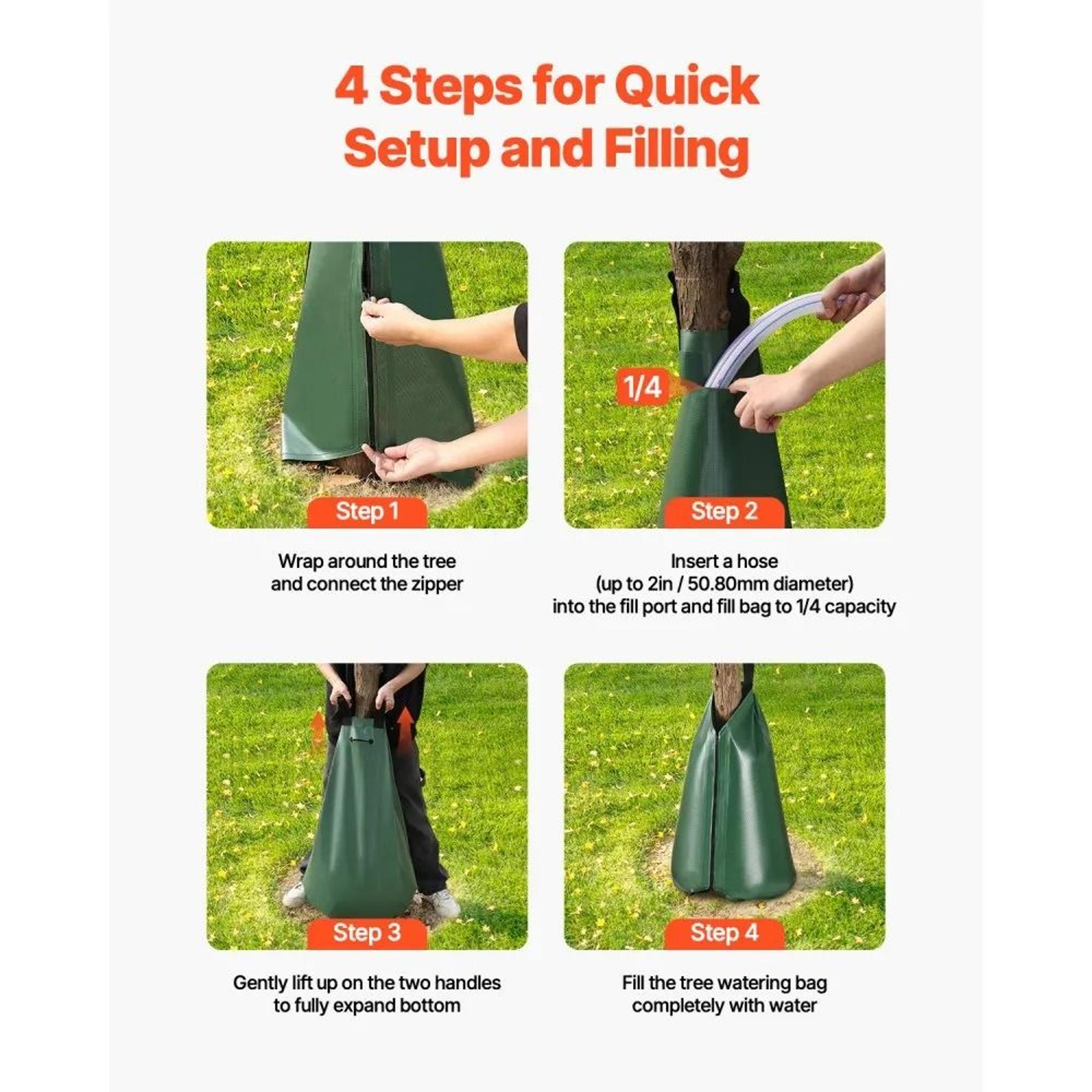 25 Pack 20 Gallon Tree Watering Bag Slow Release Irrigation System 4