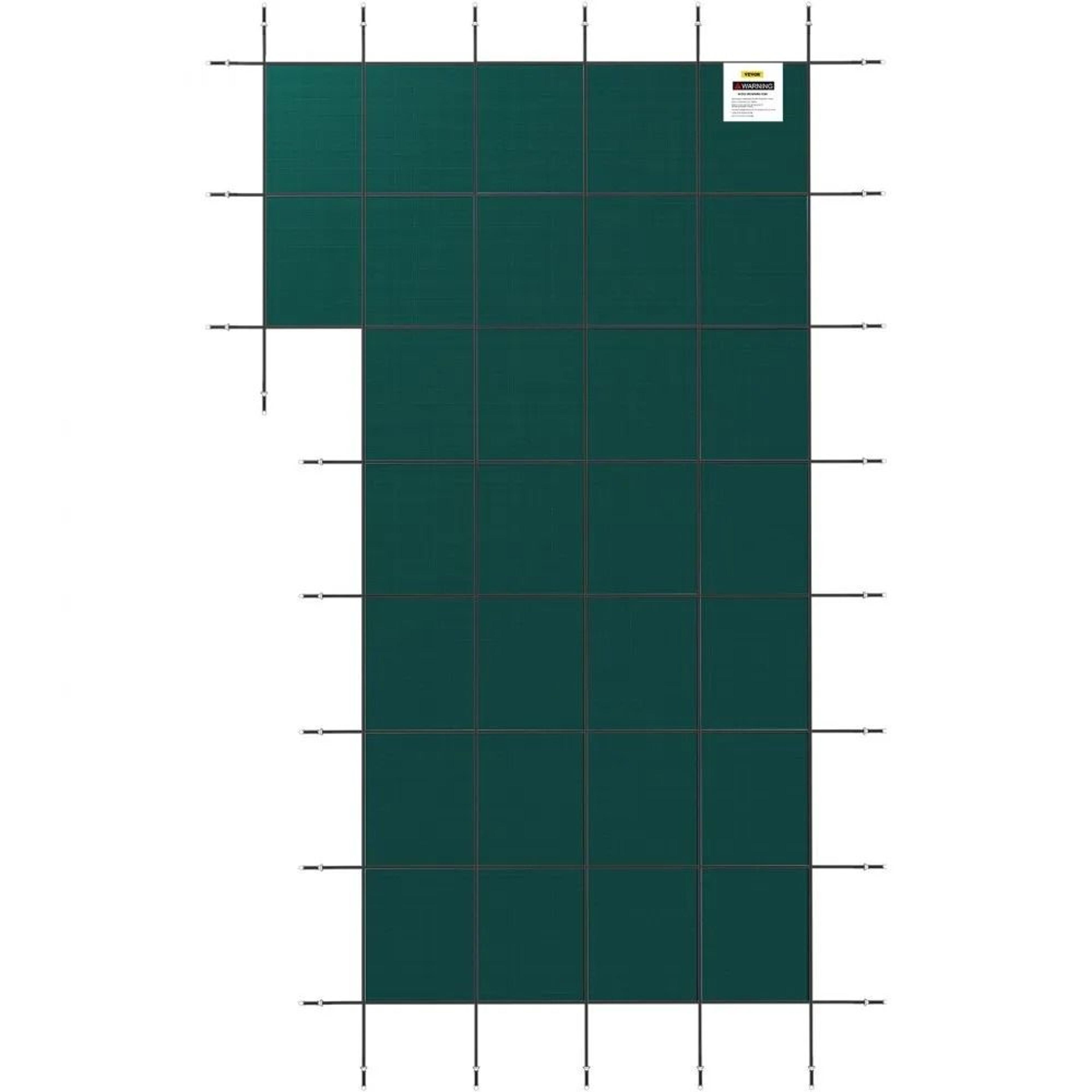 Inground Pool Safety Cover 18 X 34 Ft Winter Mesh Cover With Hardware 7
