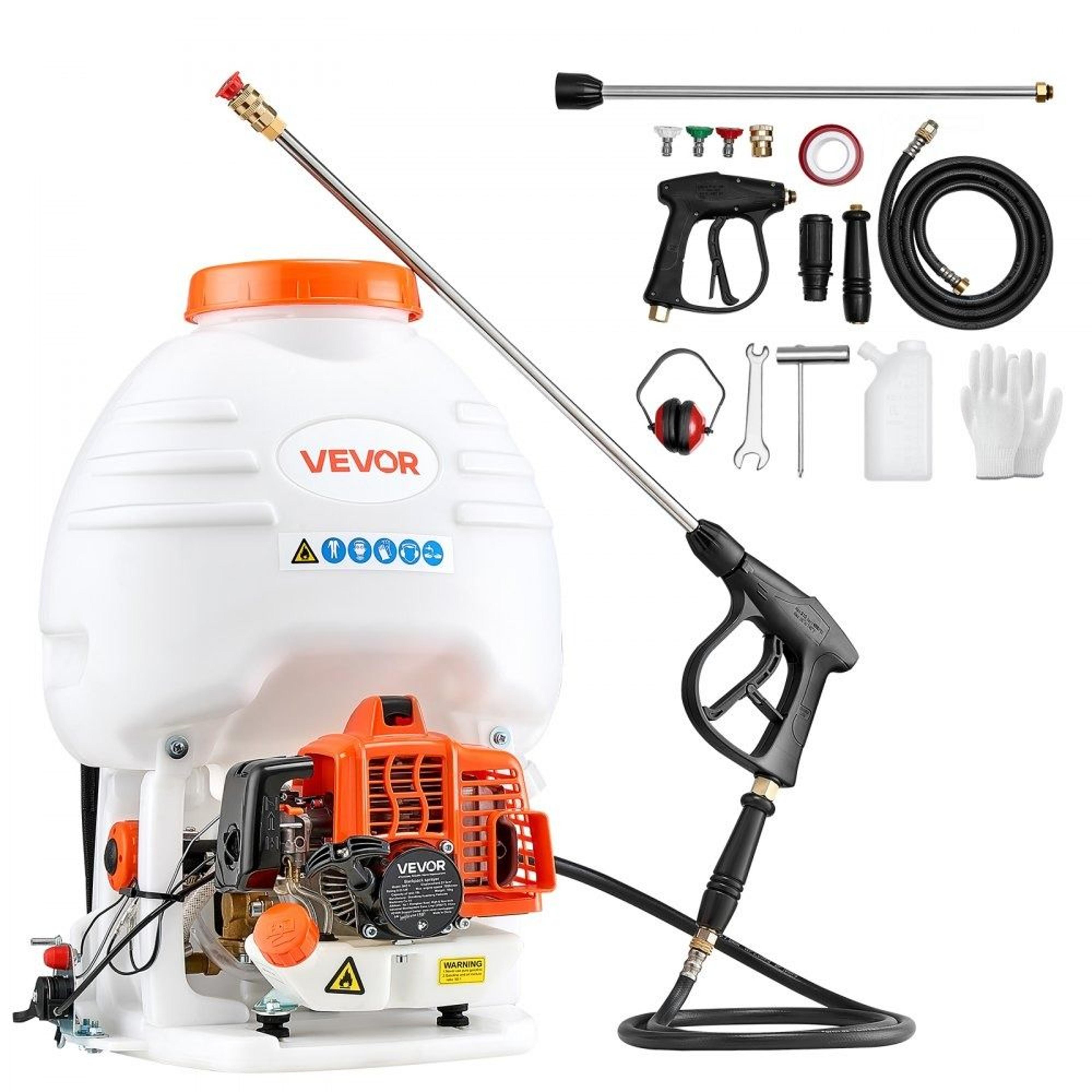 gas powered backpack sprayer 5 gallon garden sprayer with 26.5cc engine