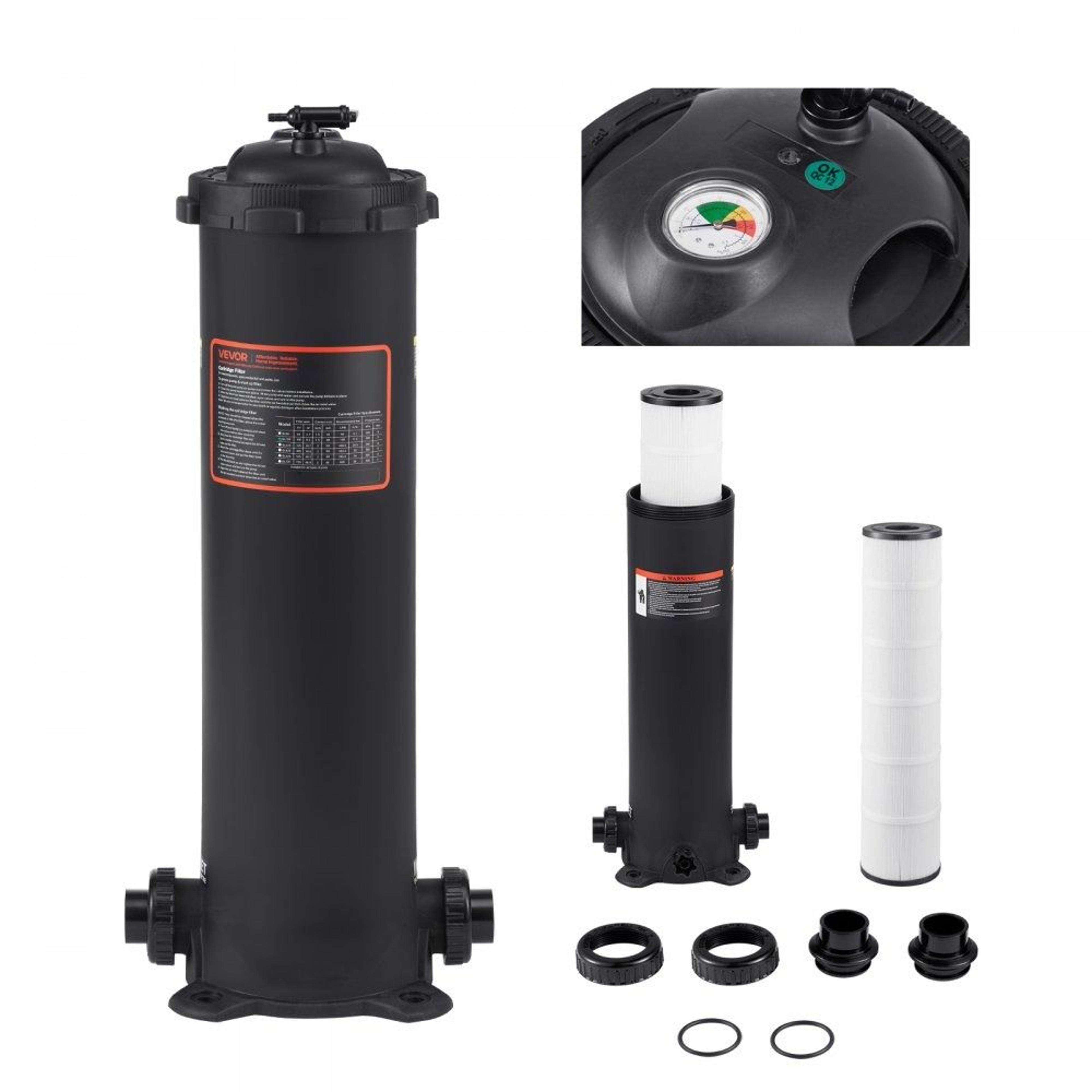 100 sq ft cartridge pool filter system 6142 gph high flow swimming pool water filter