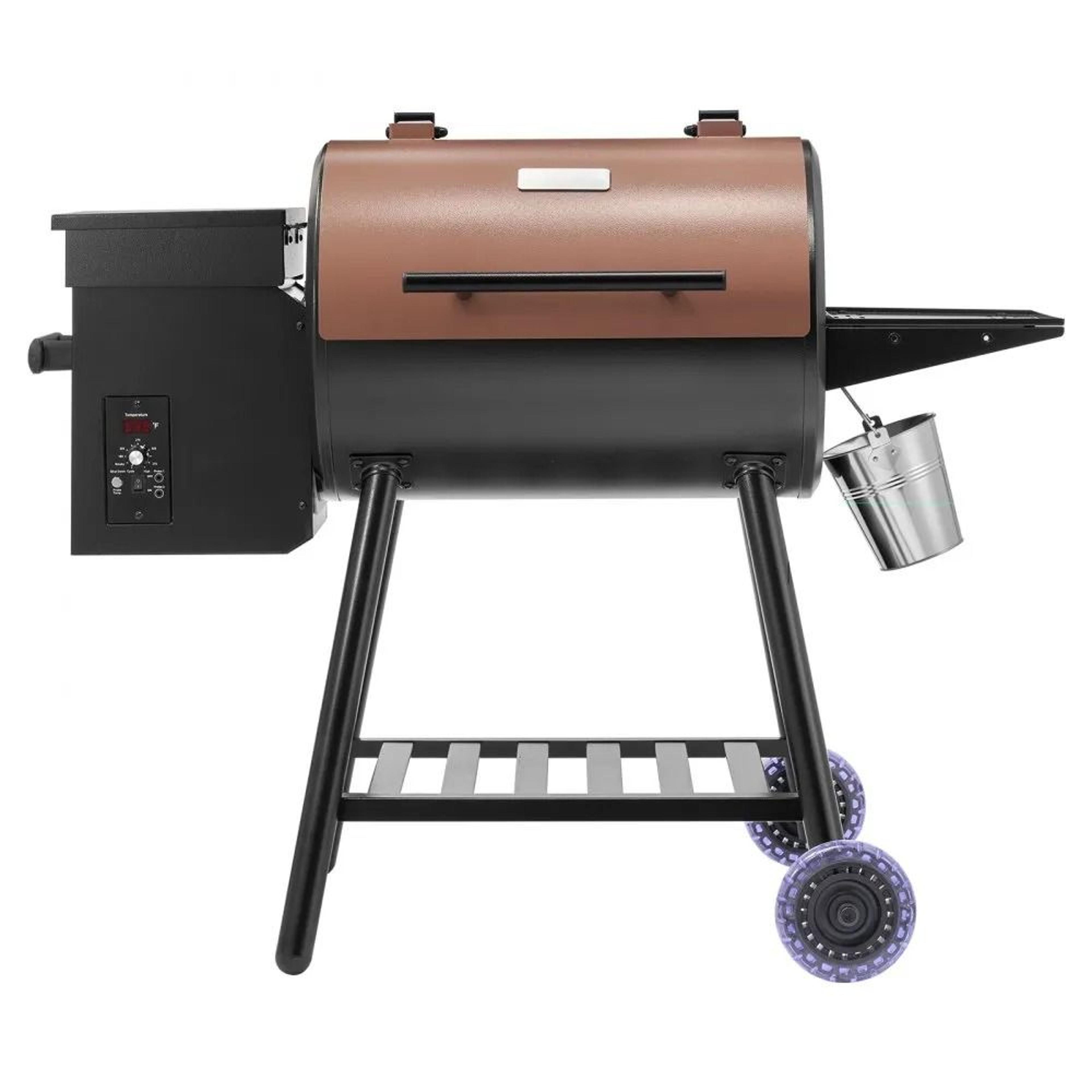 wood pellet grill smoker 8 in 1 outdoor bbq grill with digital control and 456 sq in cooking area
