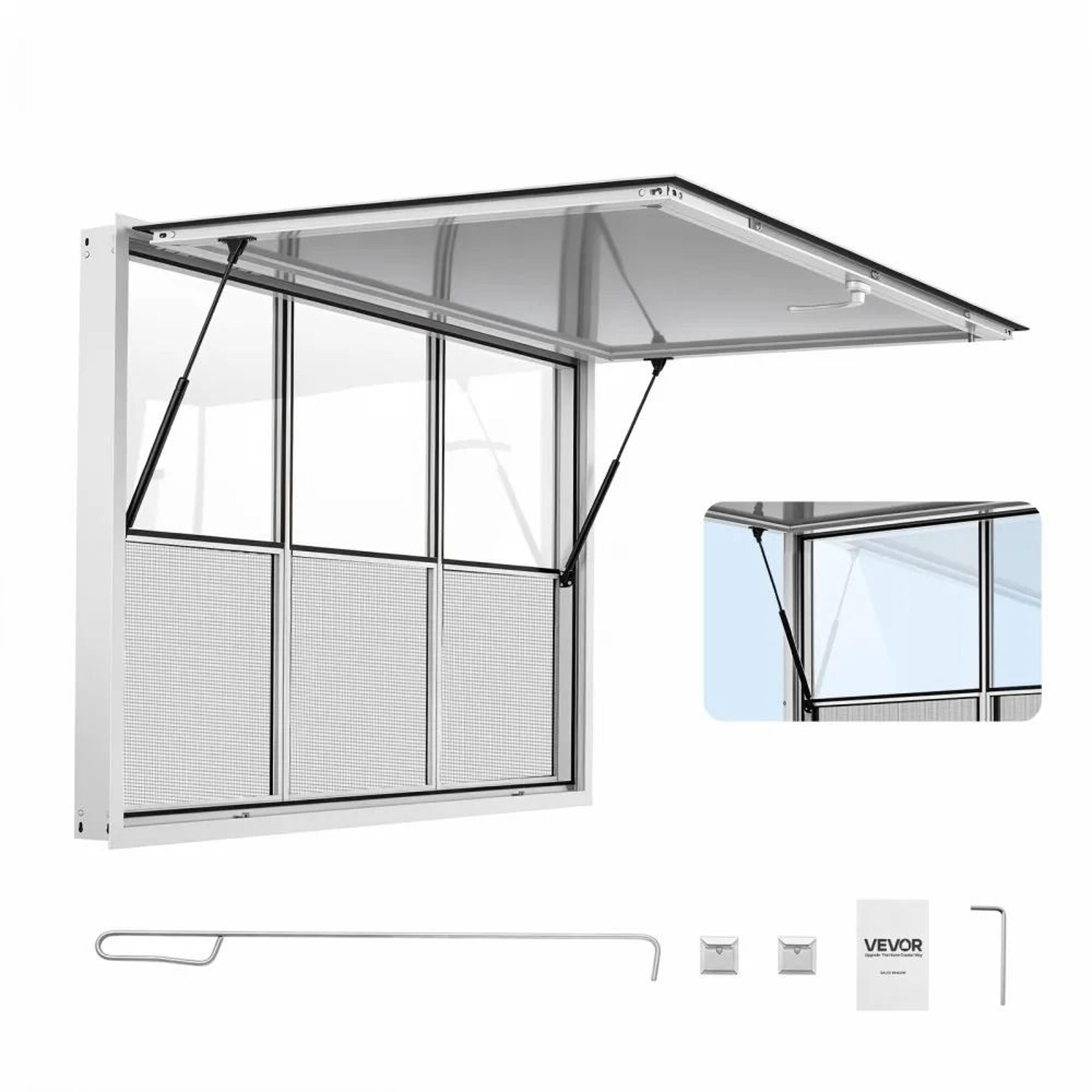 64x40 in concession window aluminum service window for food trucks and outdoor stands