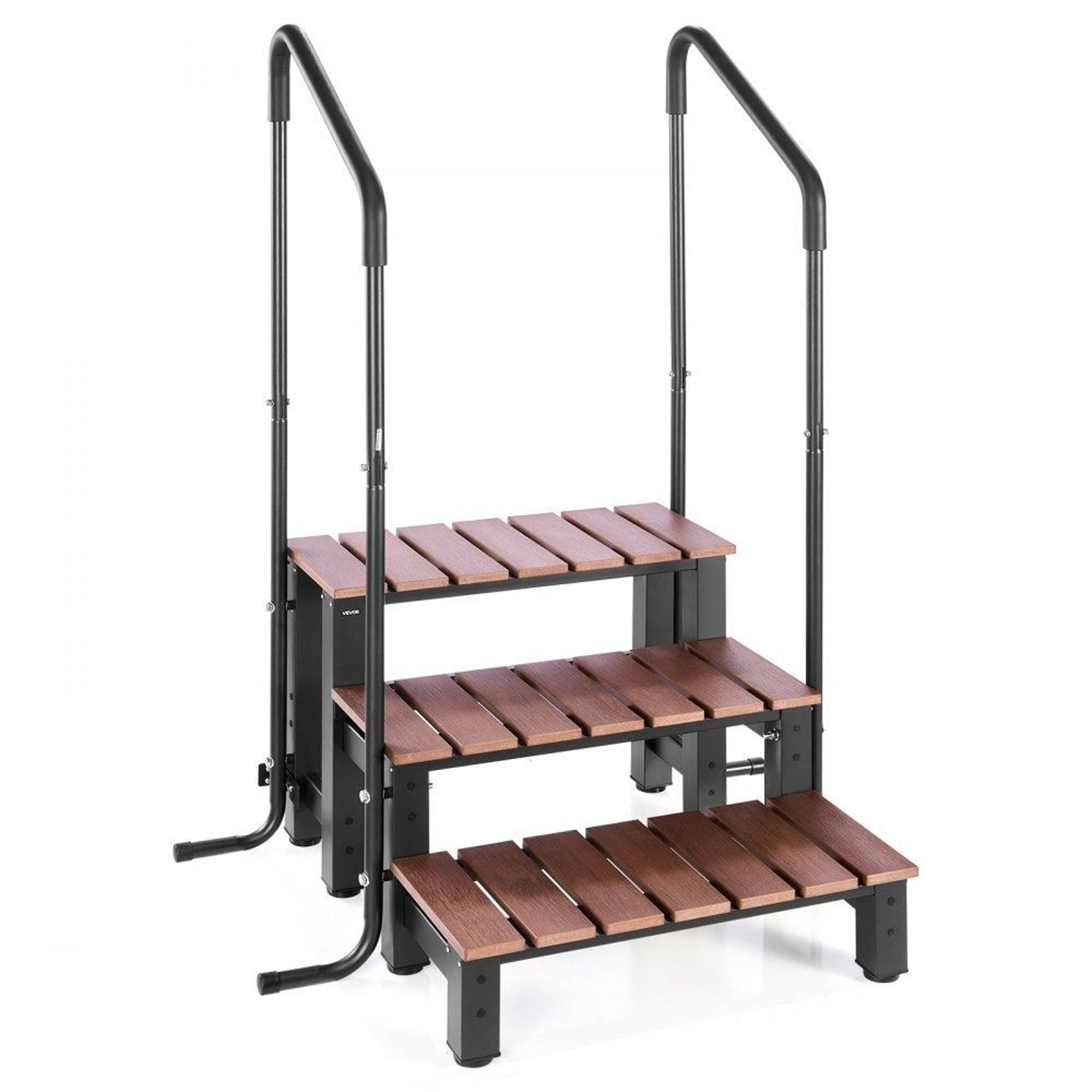 heavy duty hot tub steps with handrail 3 step spa stairs 550 lb capacity