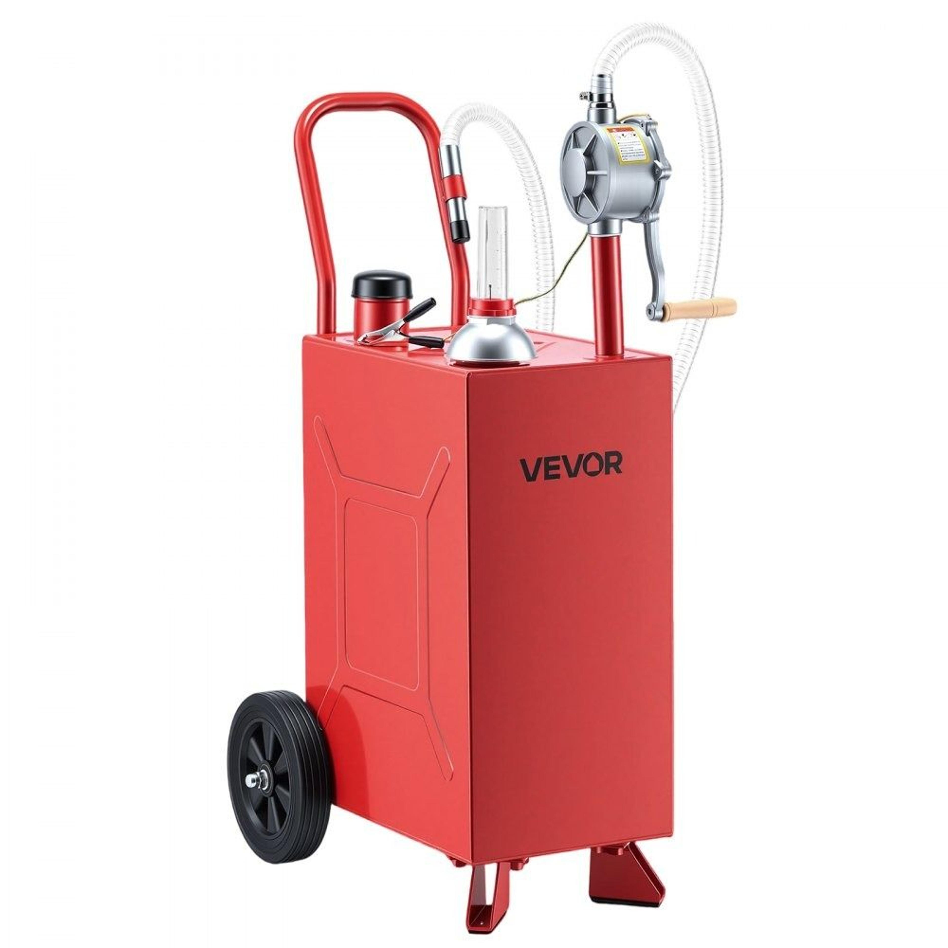 15 gallon fuel caddy with manual pump portable gas and diesel fuel tank
