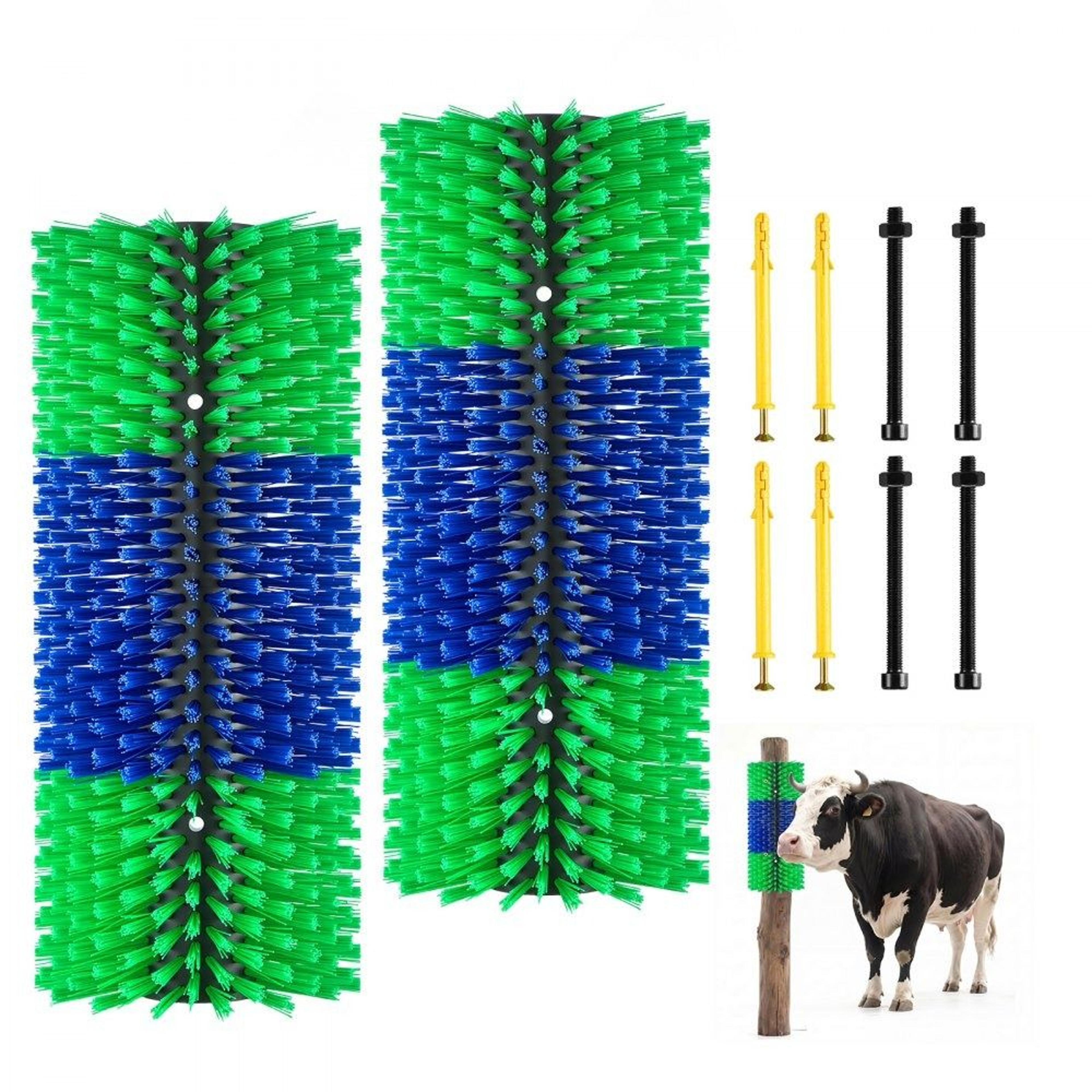 2pc livestock scratching brush cow scratcher and goat grooming brush