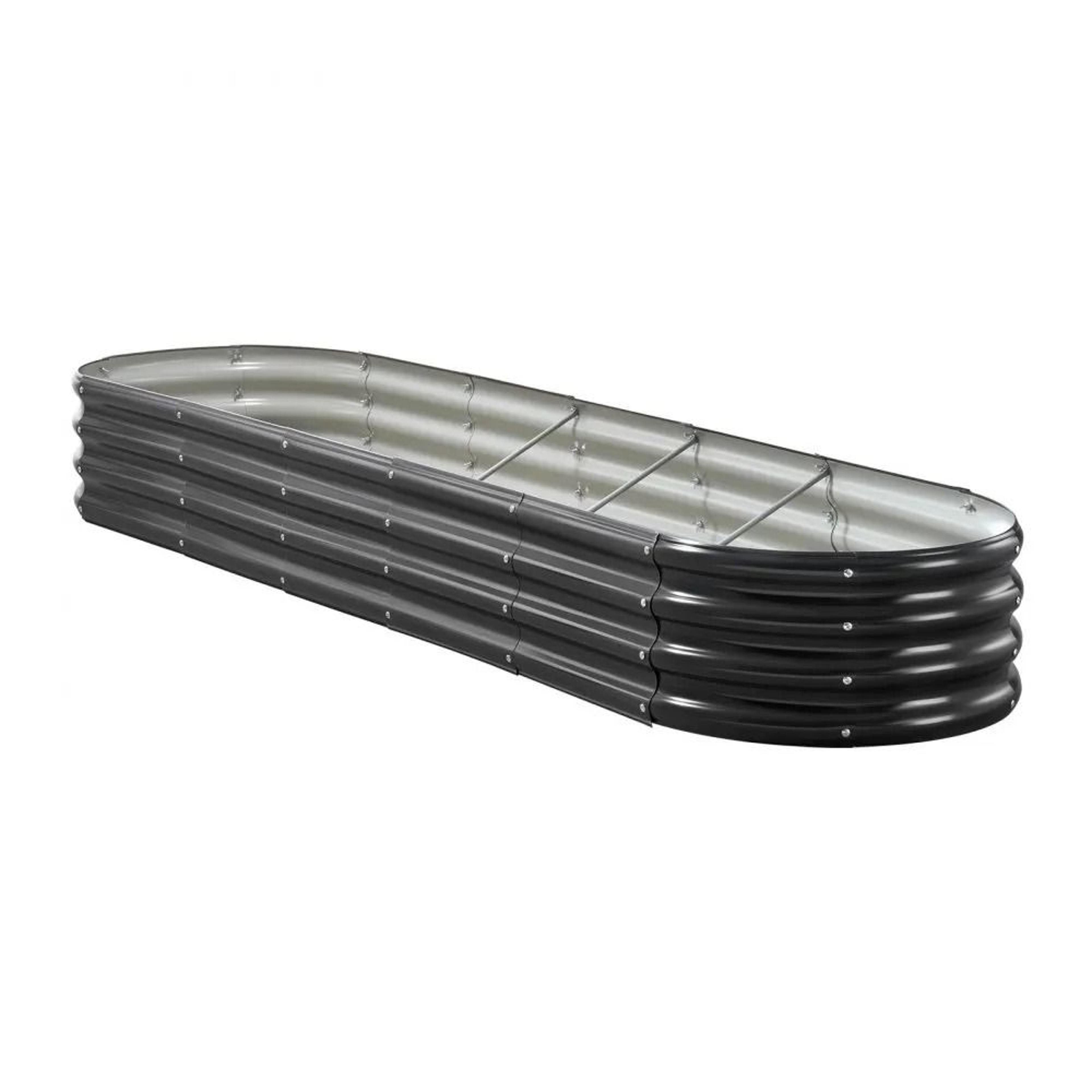 8x2x1 Ft Metal Raised Garden Bed Galvanized Outdoor Planter Box 6