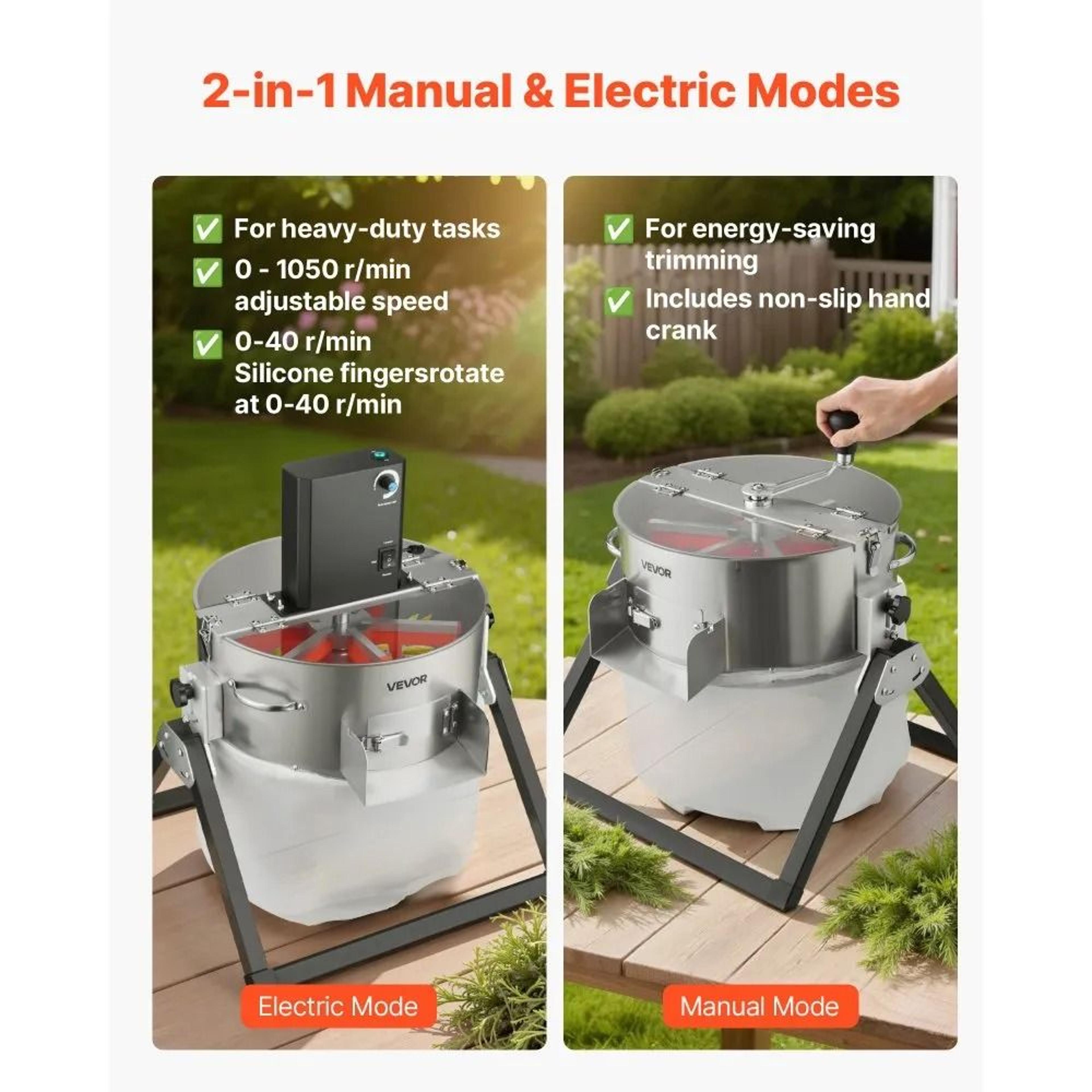 16 Inch Electric Bud Trimmer With Manual Mode For Wet And Dry Plant Trimming 3